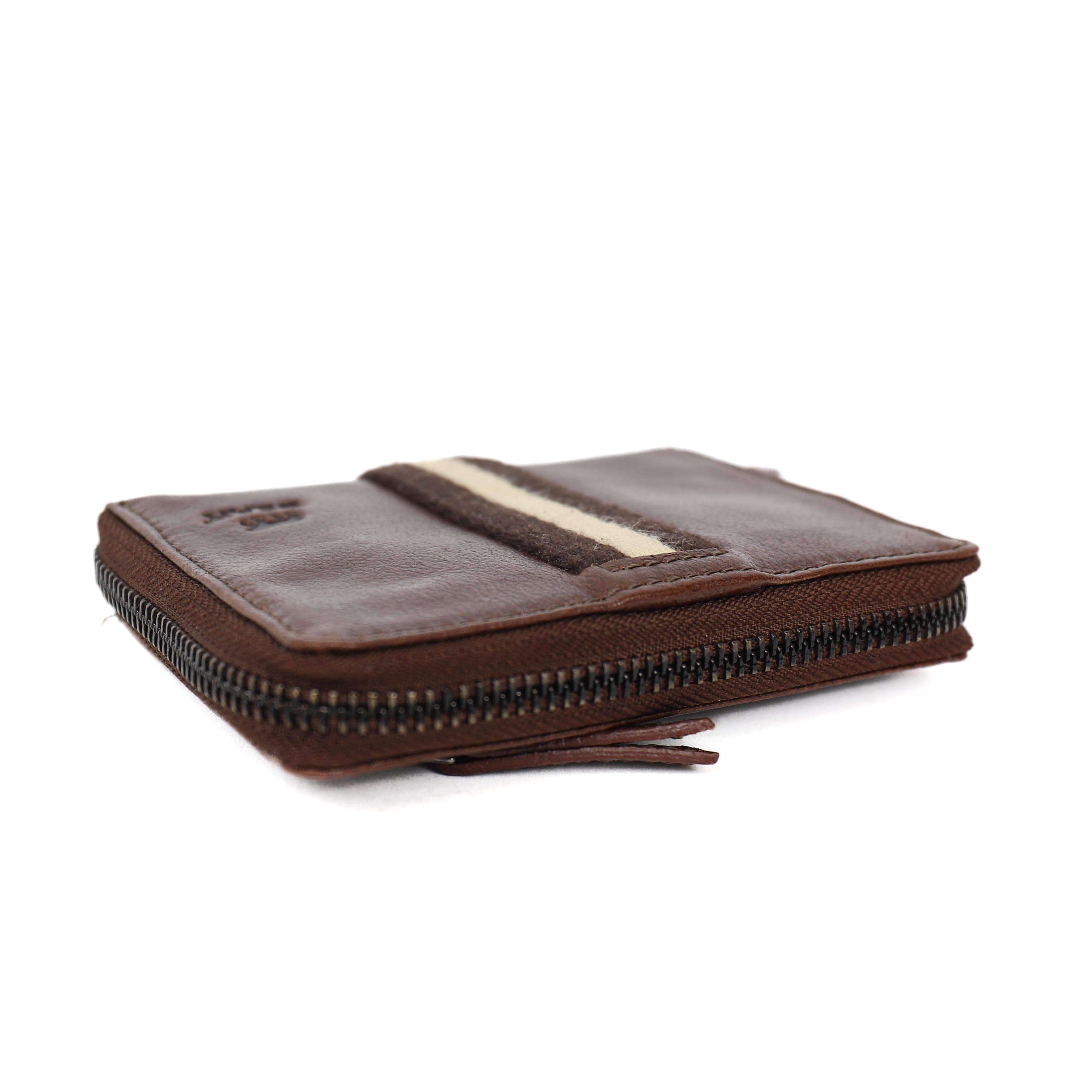 Zip wallet 'Yanet' brown/stripe