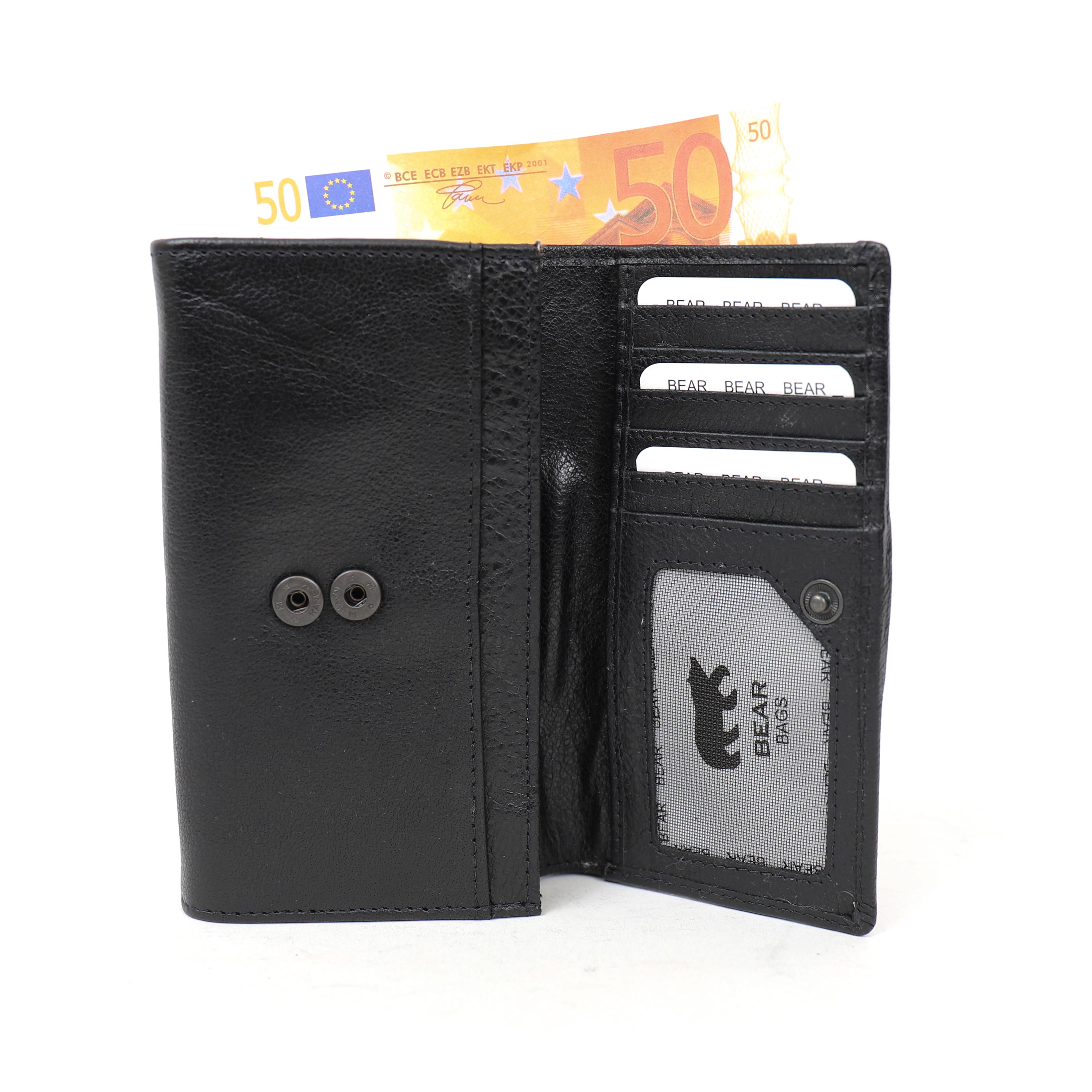 Wrap wallet 'Sweety' XL black/stripe
