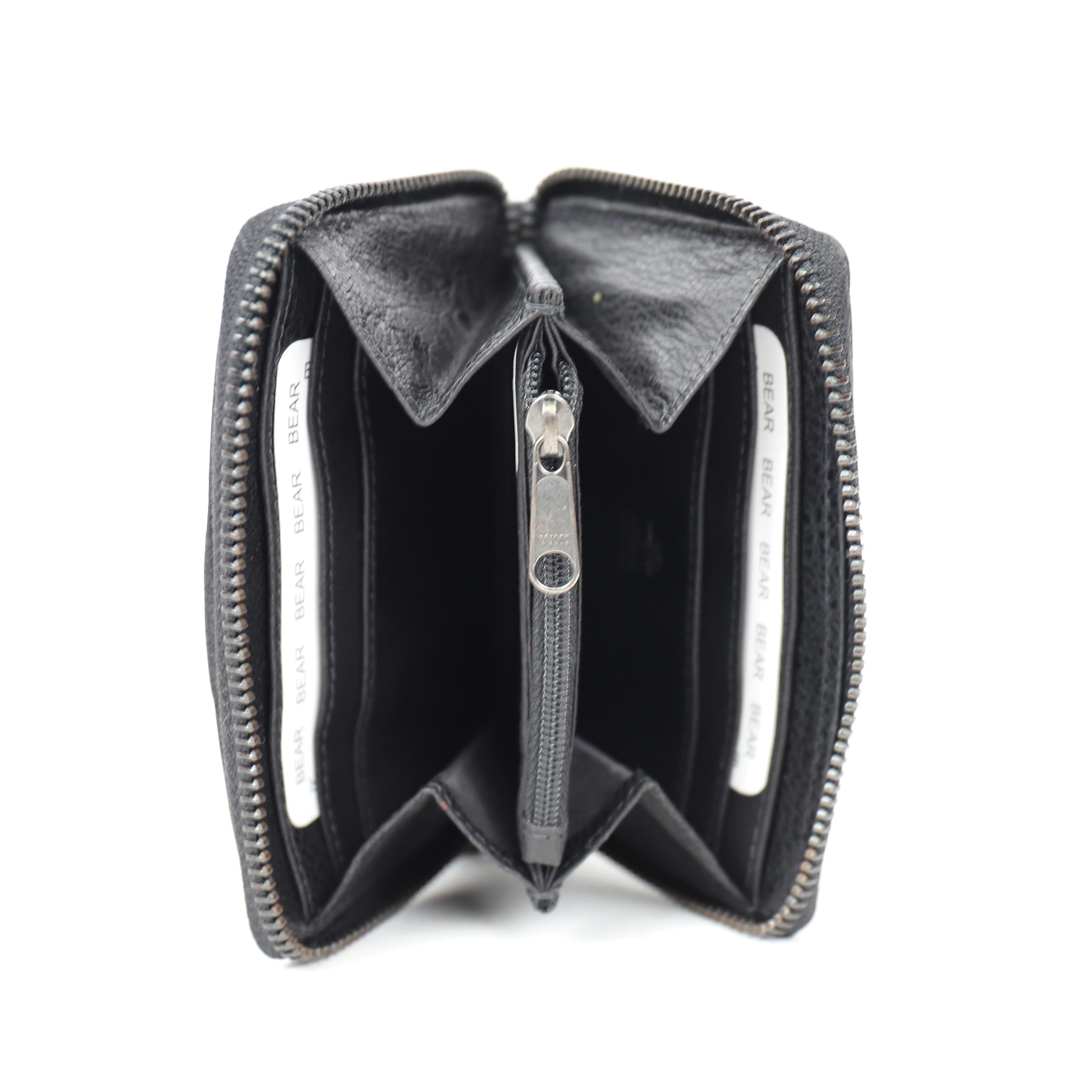 Ritsportemonnee 'Yanet' zwart/stripe