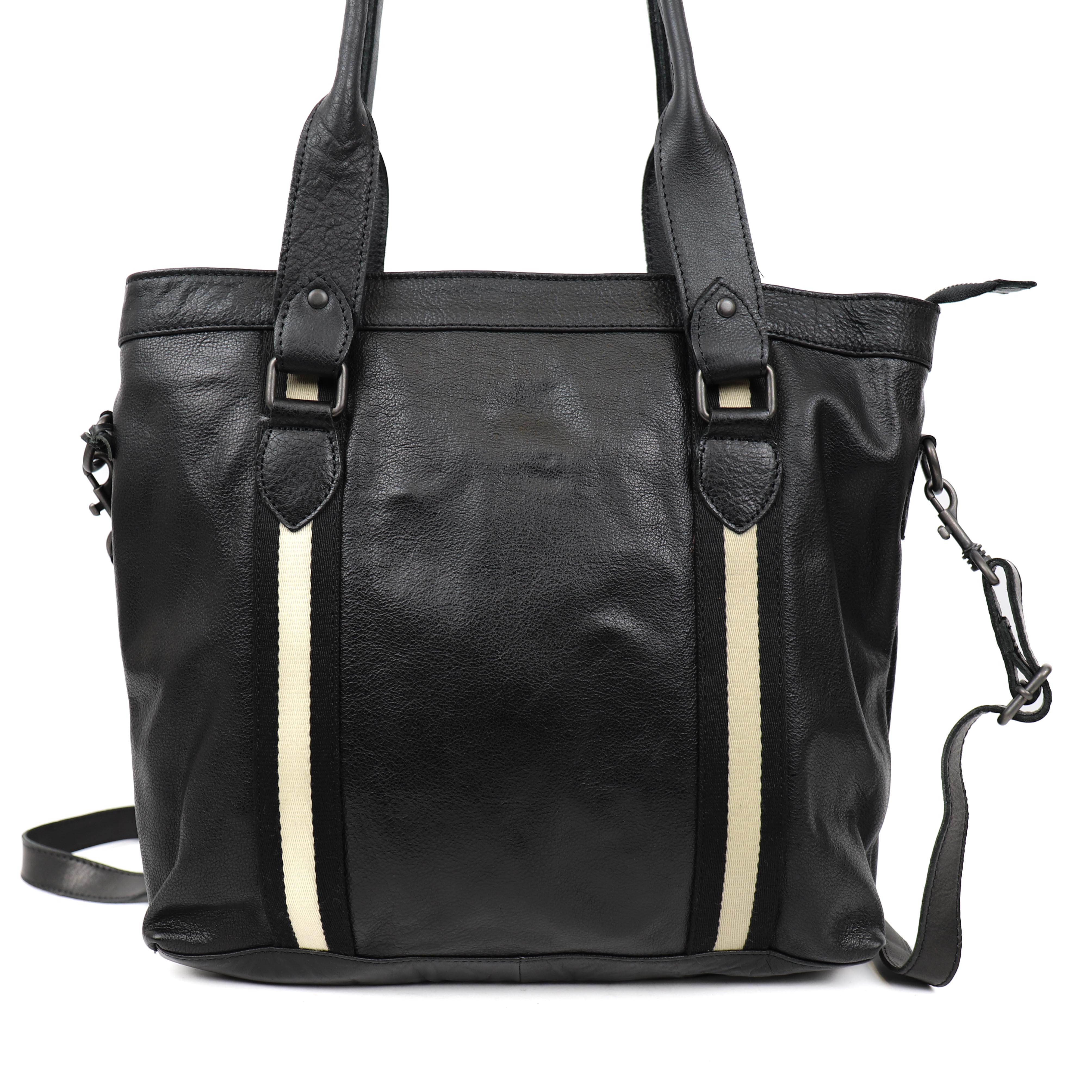 Hand-/schoudertas 'Tygo' zwart/stripe