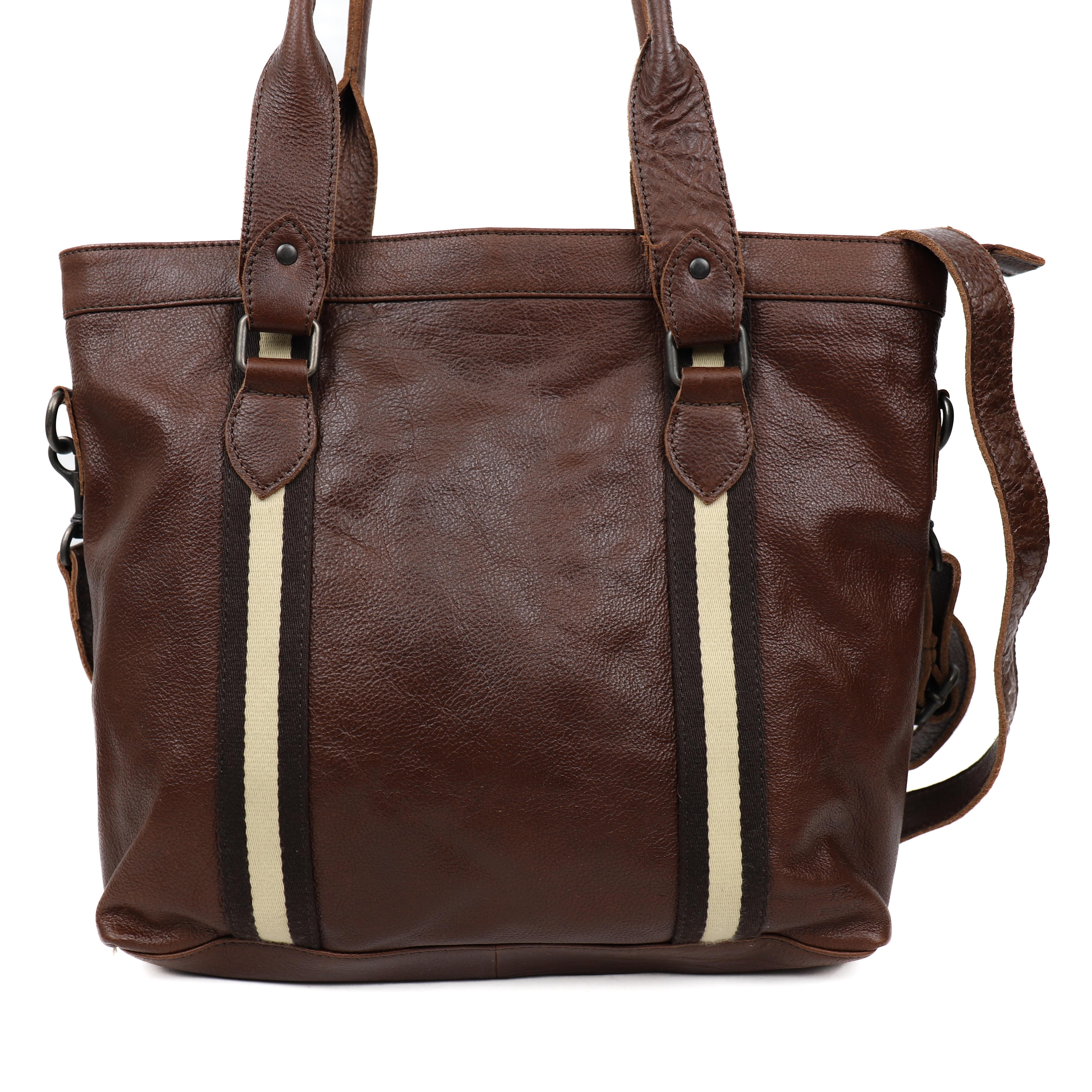 Hand-/schoudertas 'Tygo' bruin/stripe