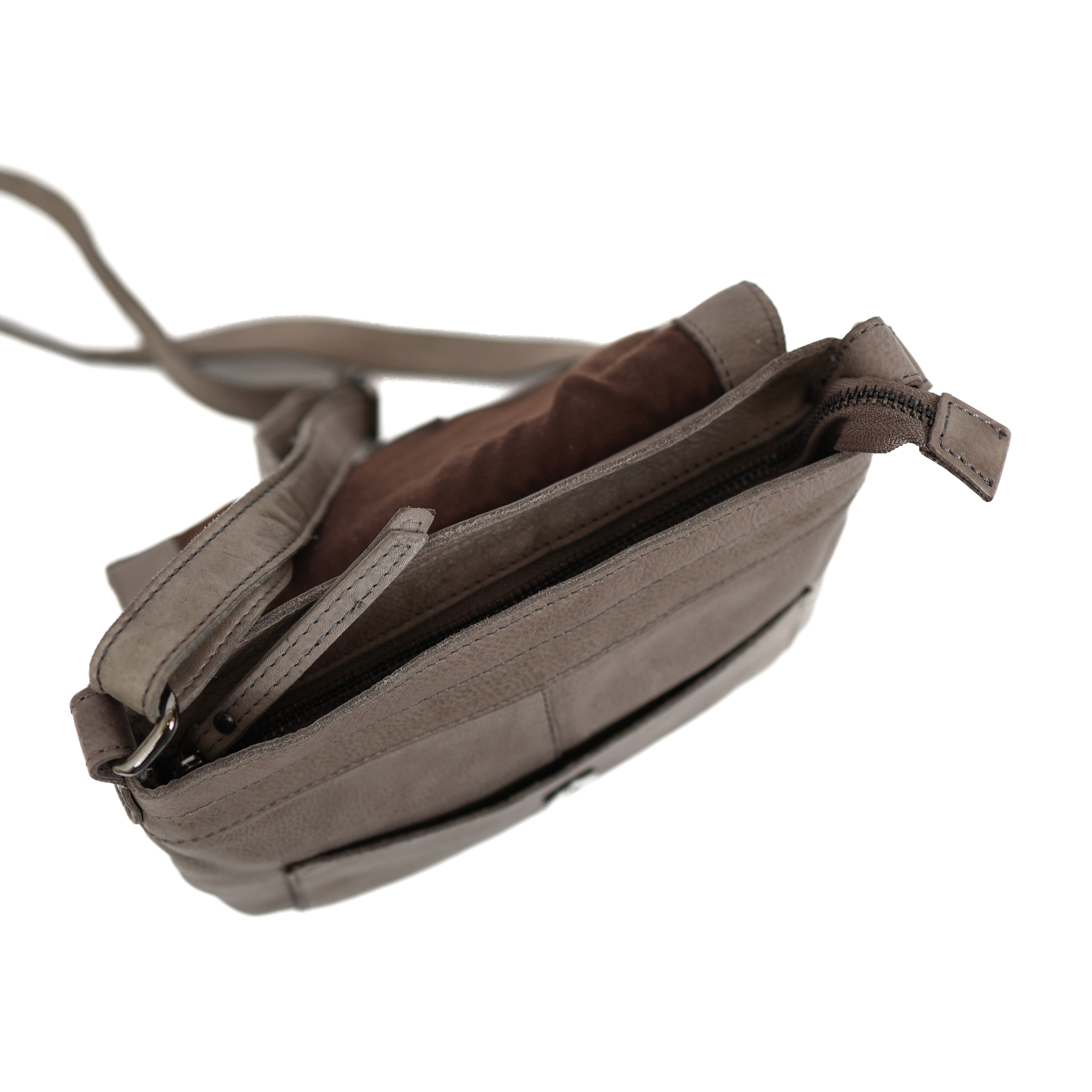 Shoulderbag with flap 'Jip' grey