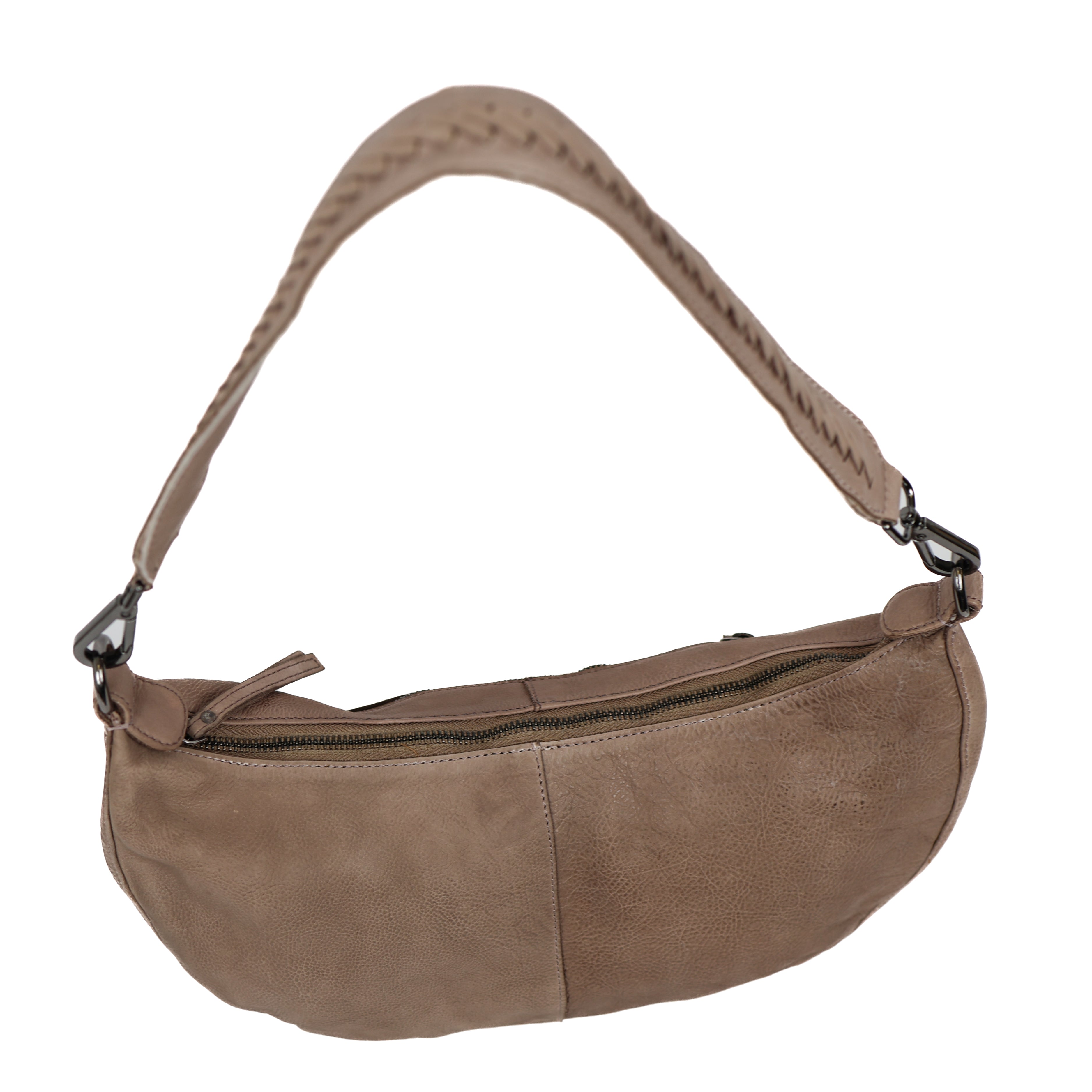 Medium sized pouch bag 'Ilse' taupe