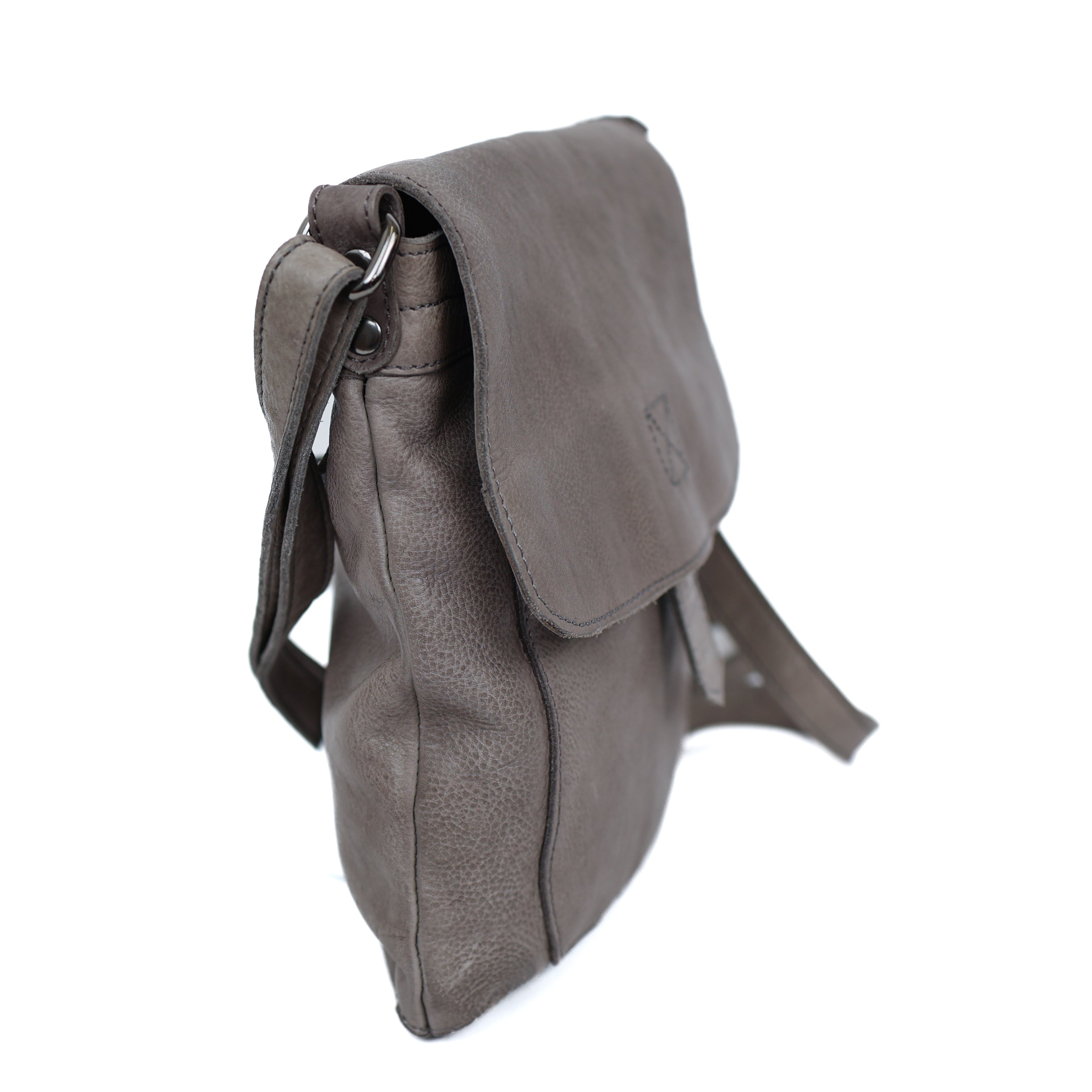 Shoulderbag with flap 'Jip' grey
