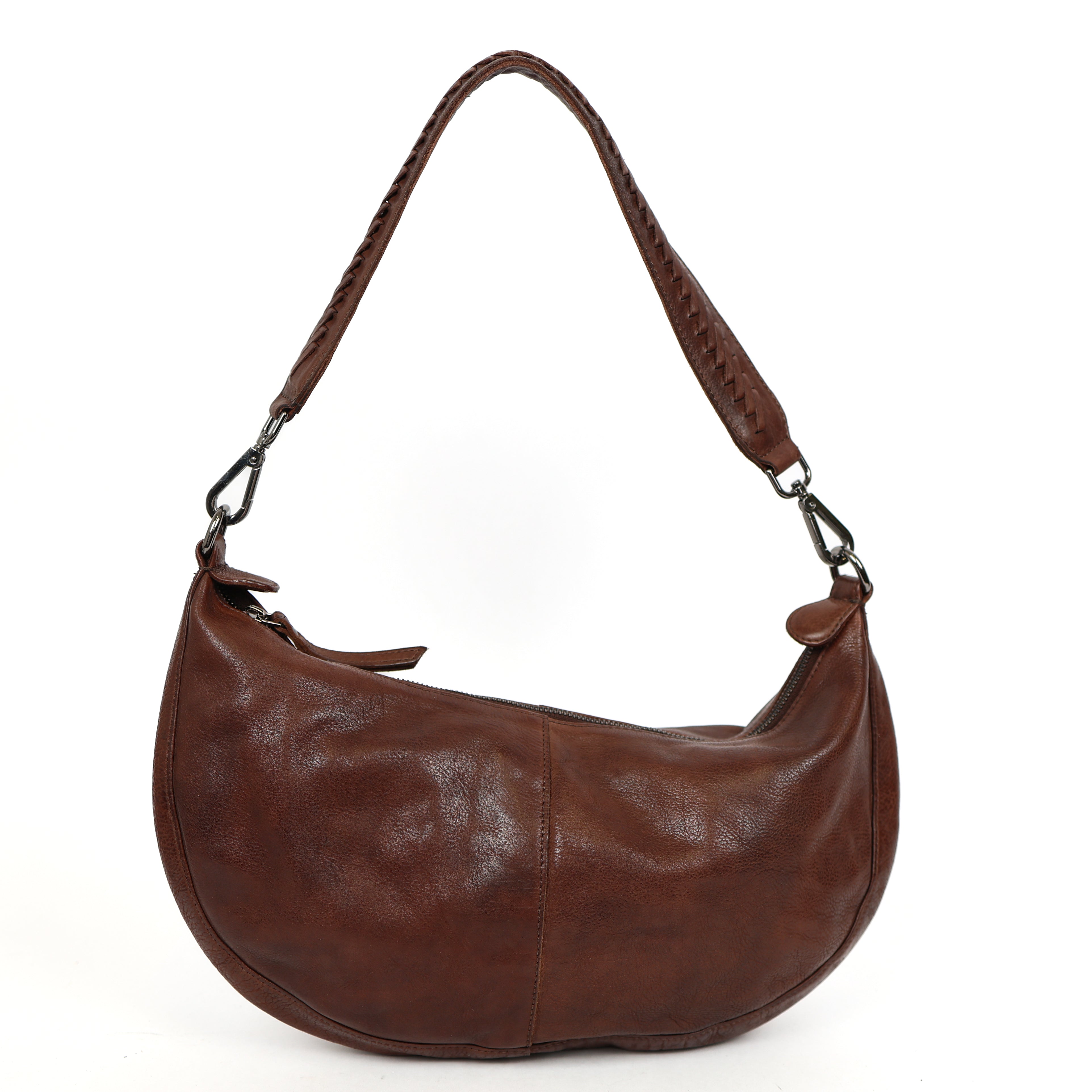 Medium sized pouch bag 'Ilse' dark brown