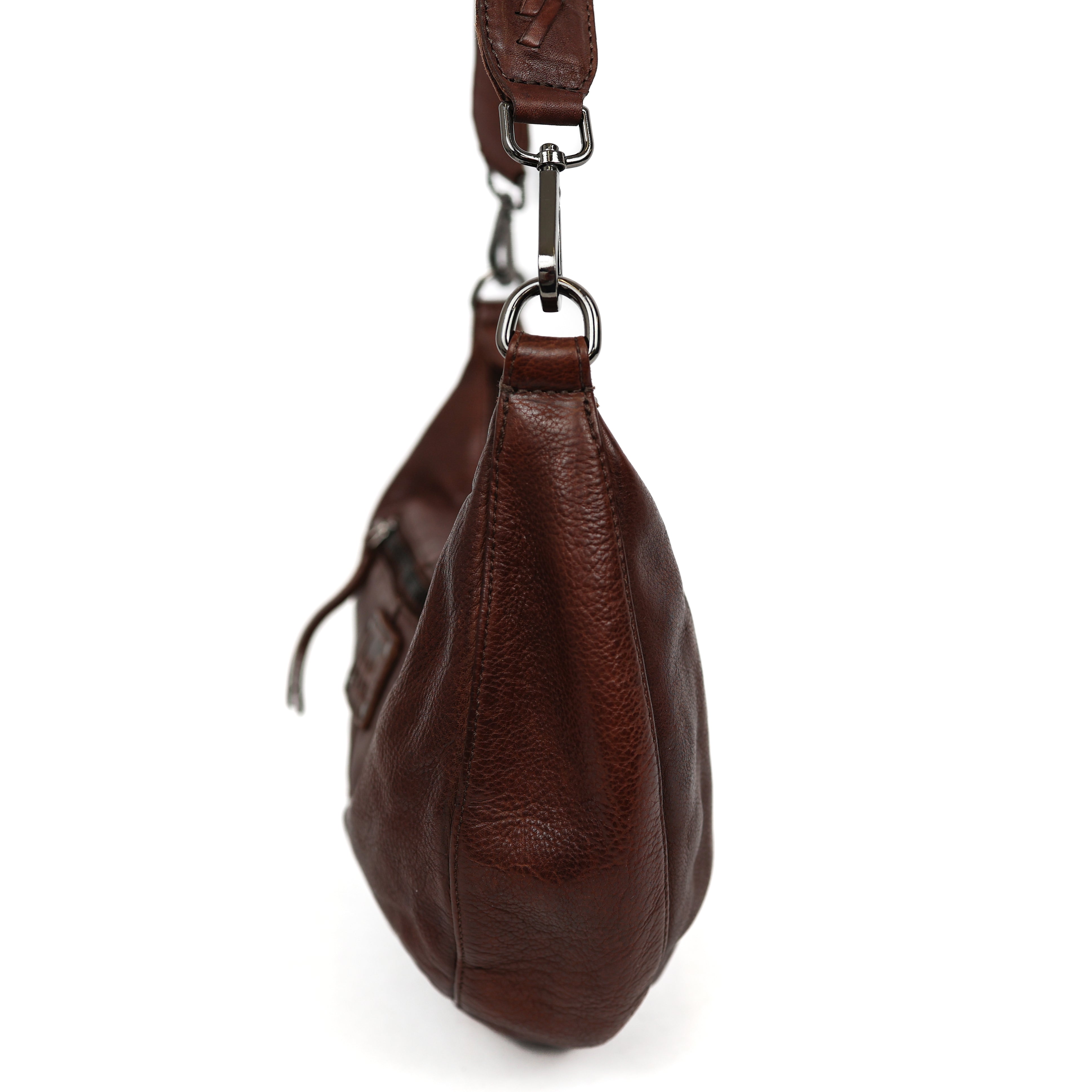 Medium sized pouch bag 'Ilse' dark brown