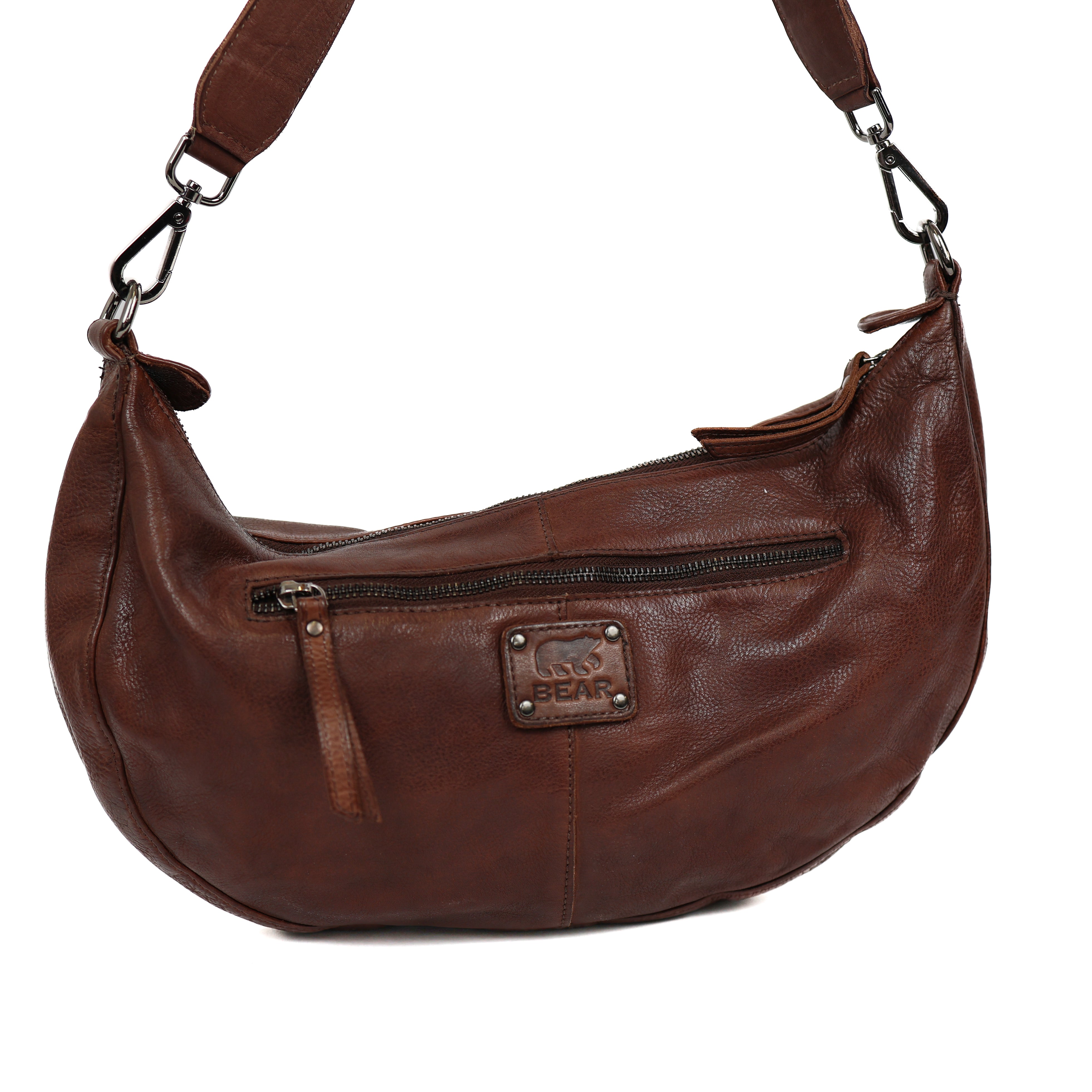 Medium sized pouch bag 'Ilse' dark brown