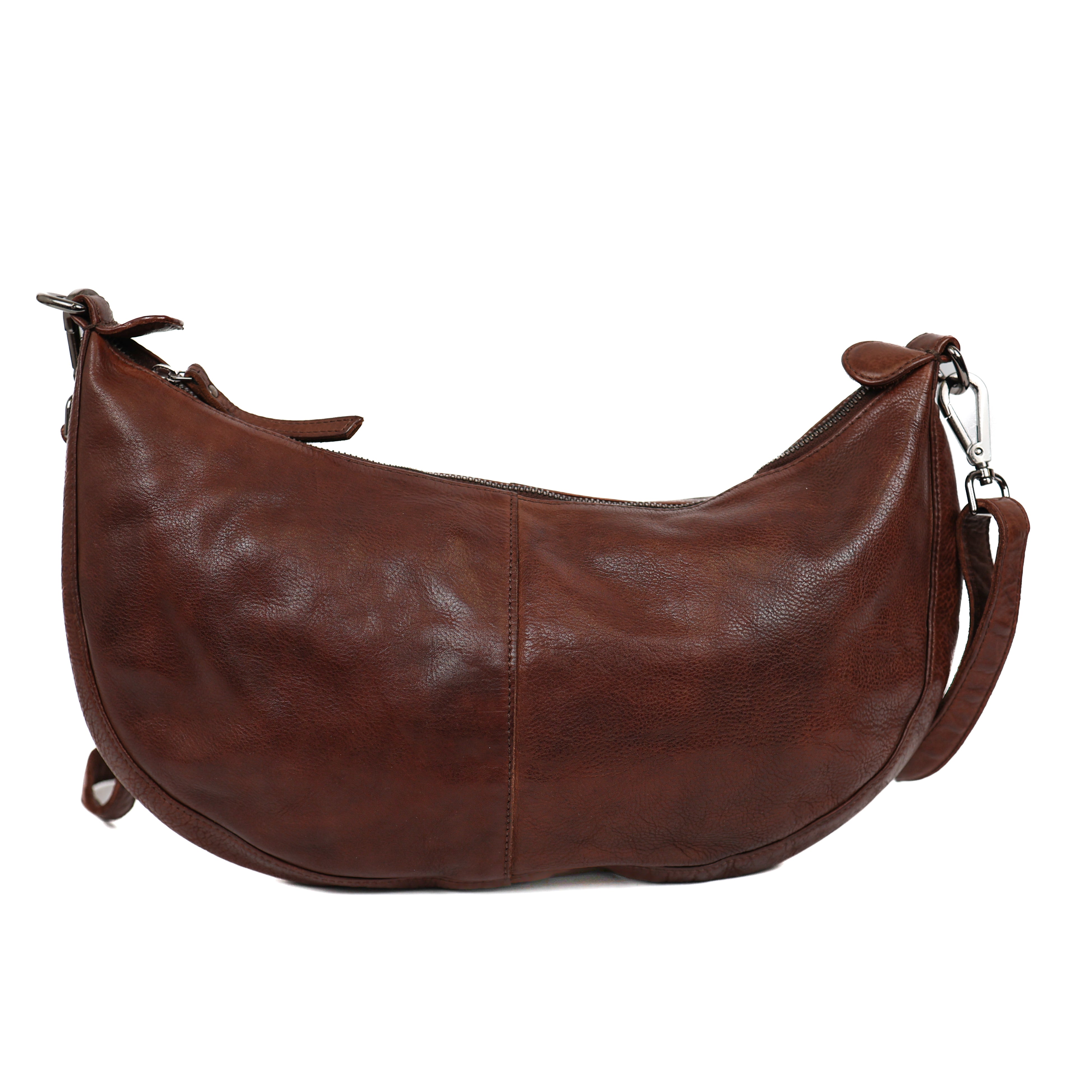 Medium sized pouch bag 'Ilse' dark brown