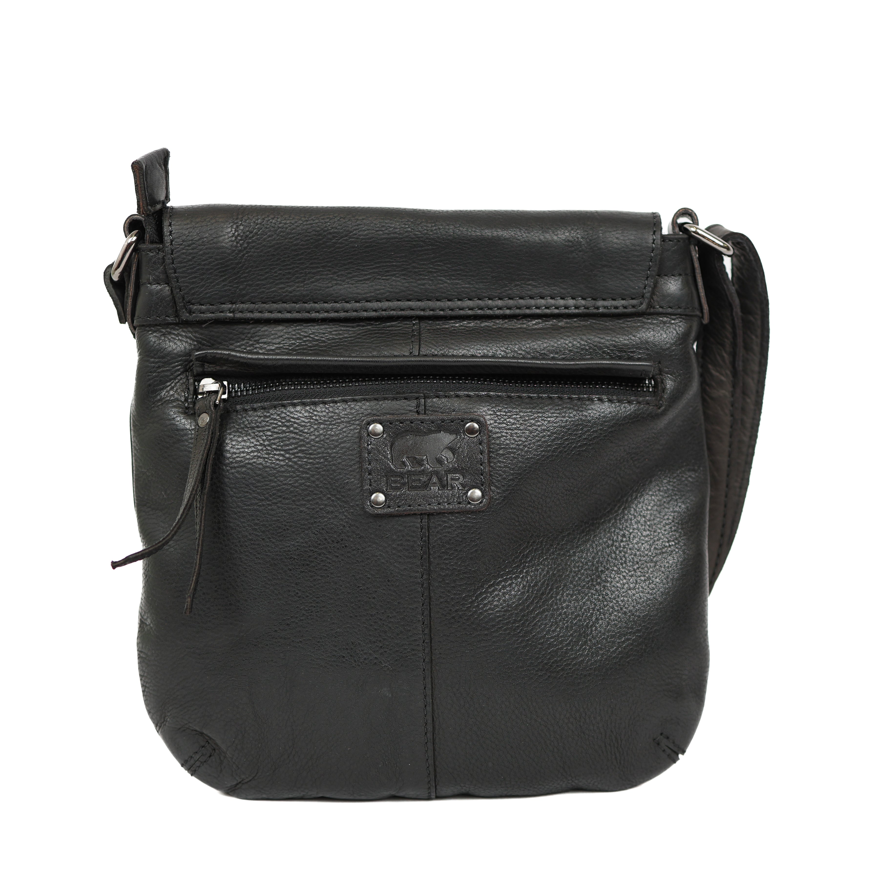 Shoulderbag with flap 'Jip' black