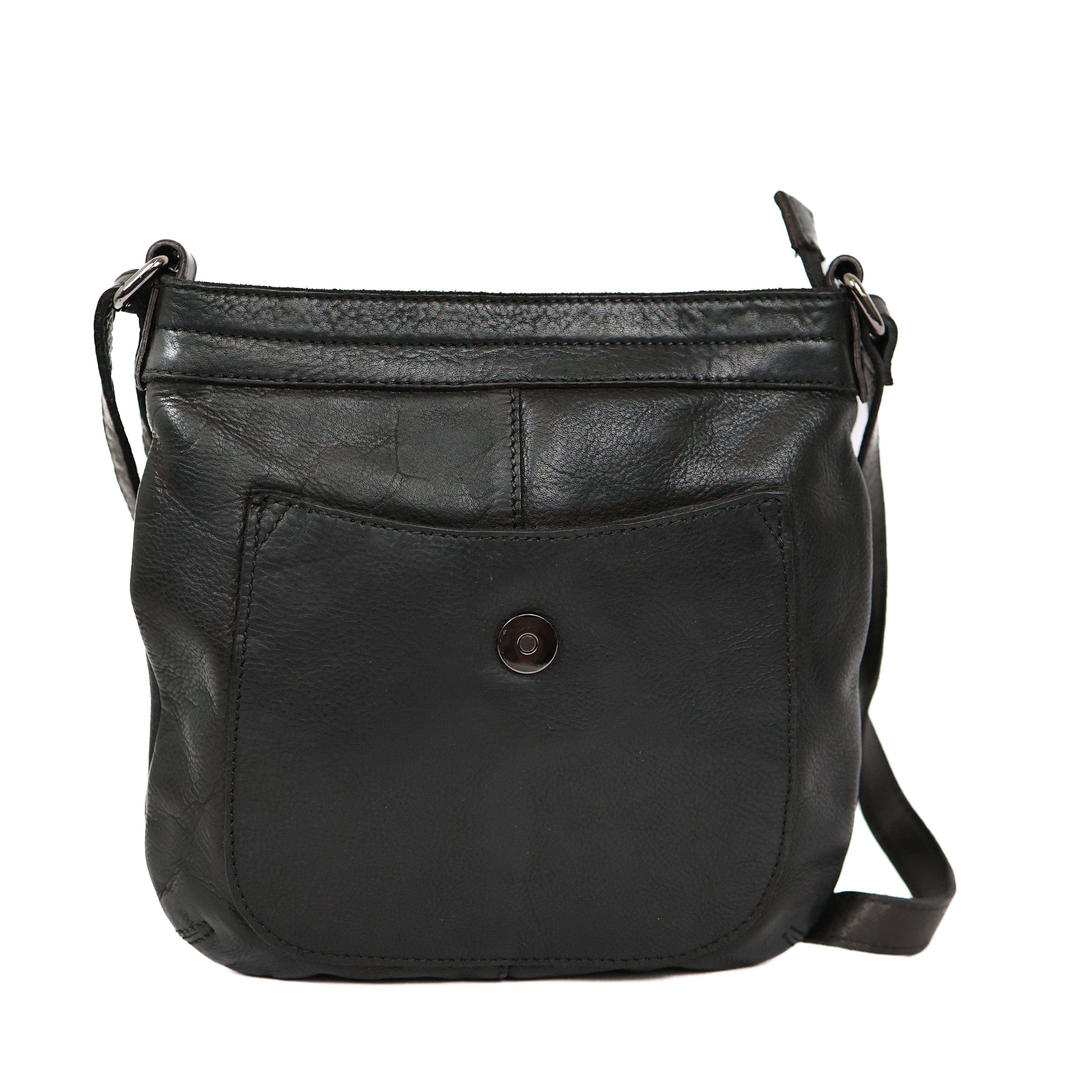 Shoulderbag with flap 'Jip' black
