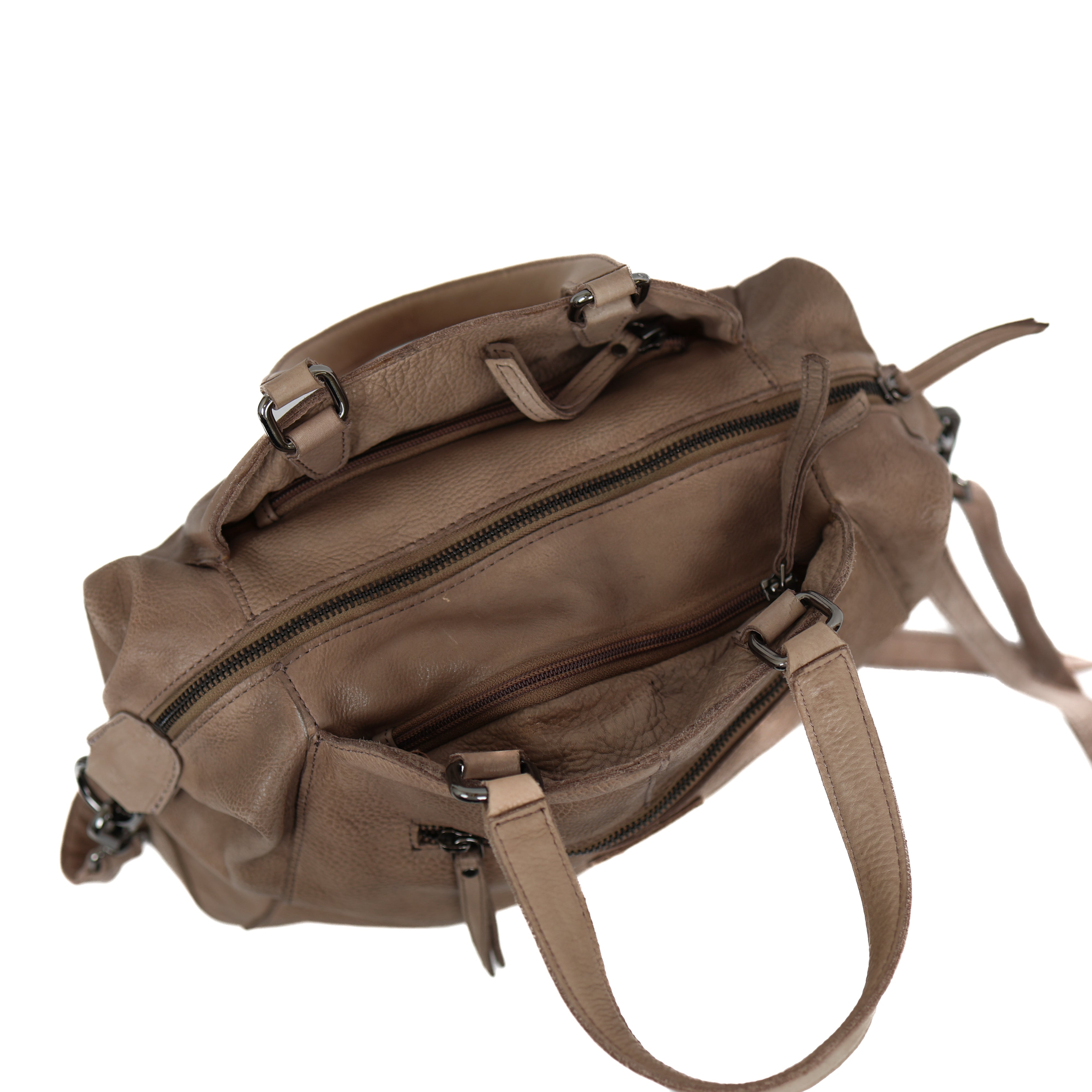 2e Kans: Hand-/schoudertas 'Jinte' taupe