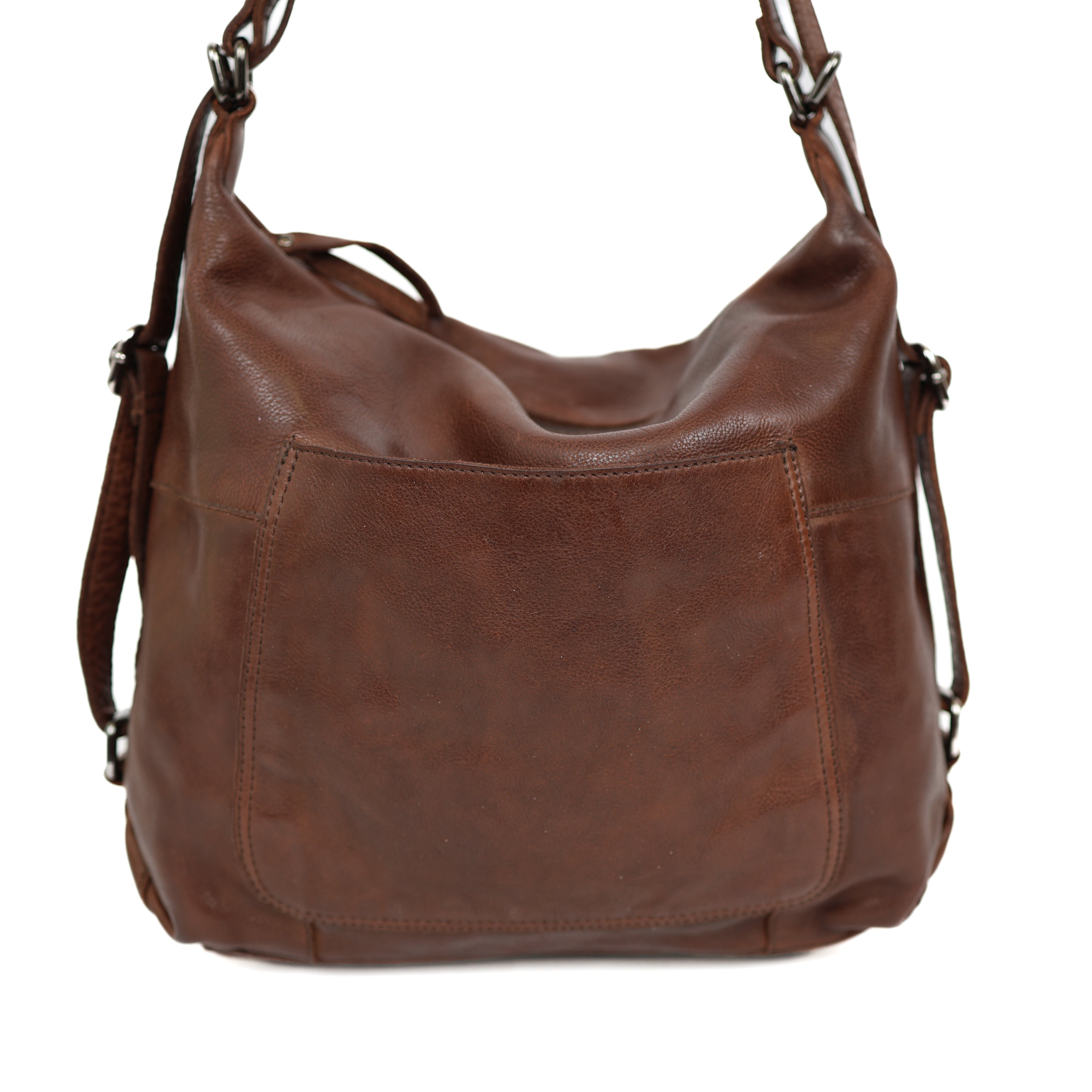 Backpack/handbag 'Veerle' dark brown