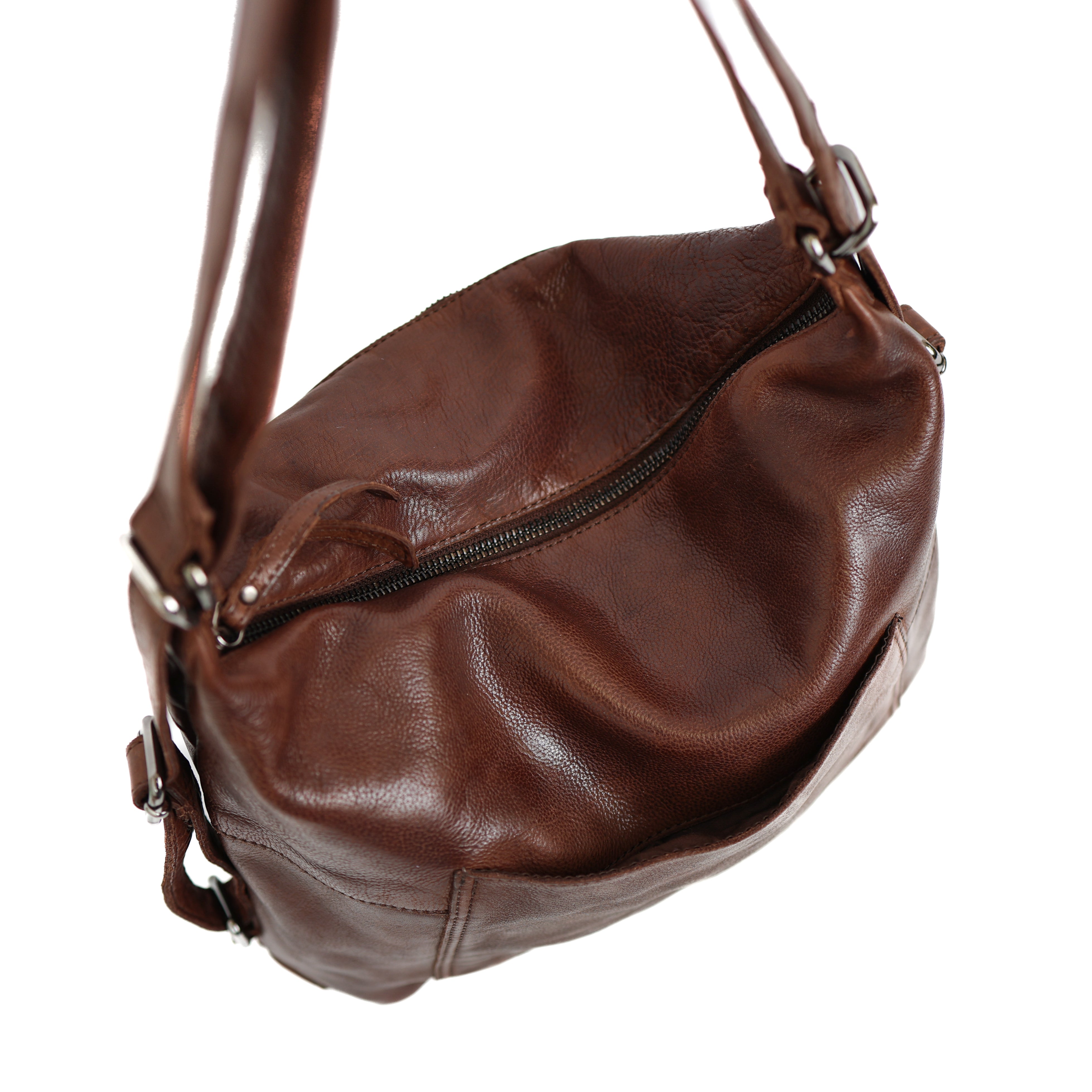 Backpack/handbag 'Veerle' dark brown