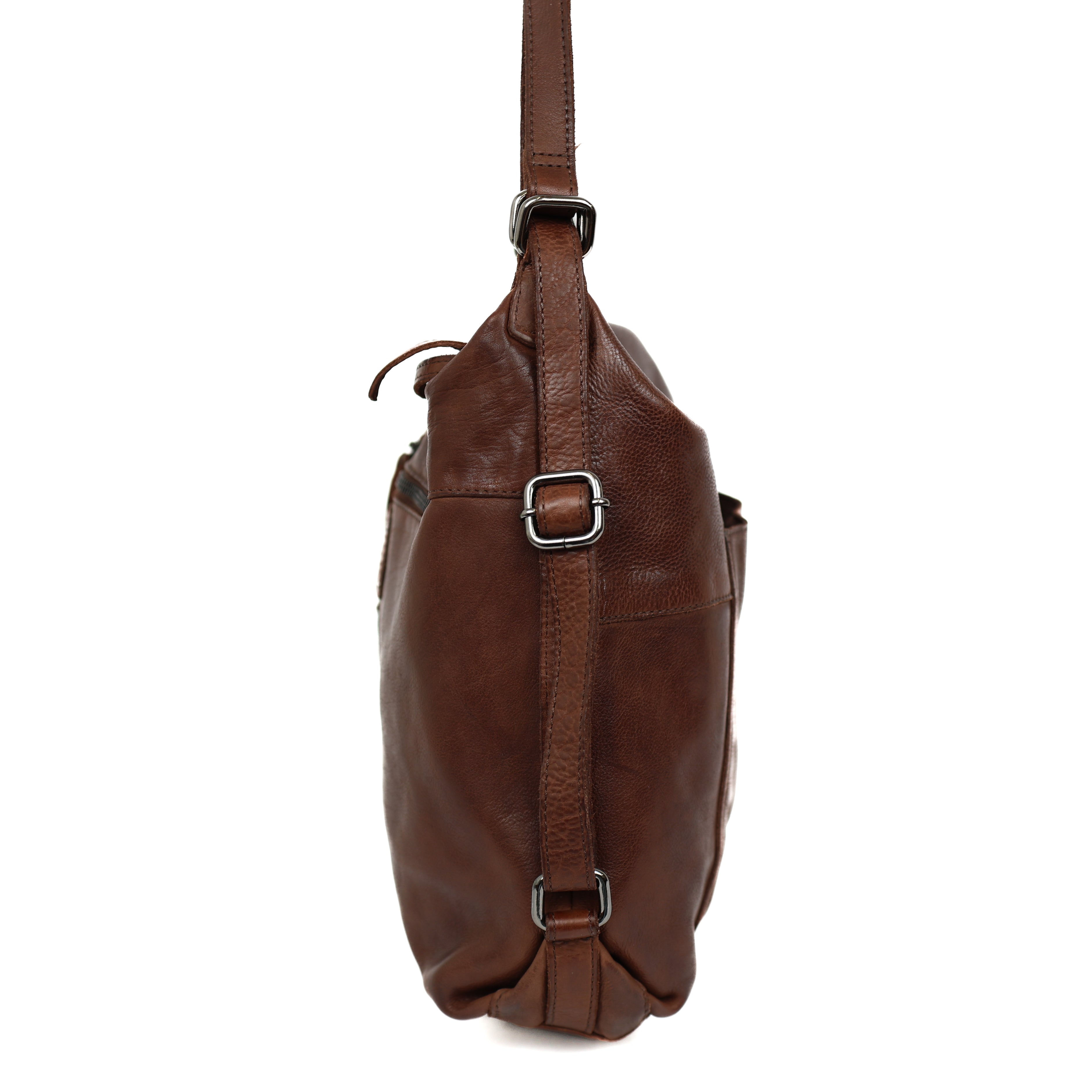 Backpack/handbag 'Veerle' dark brown