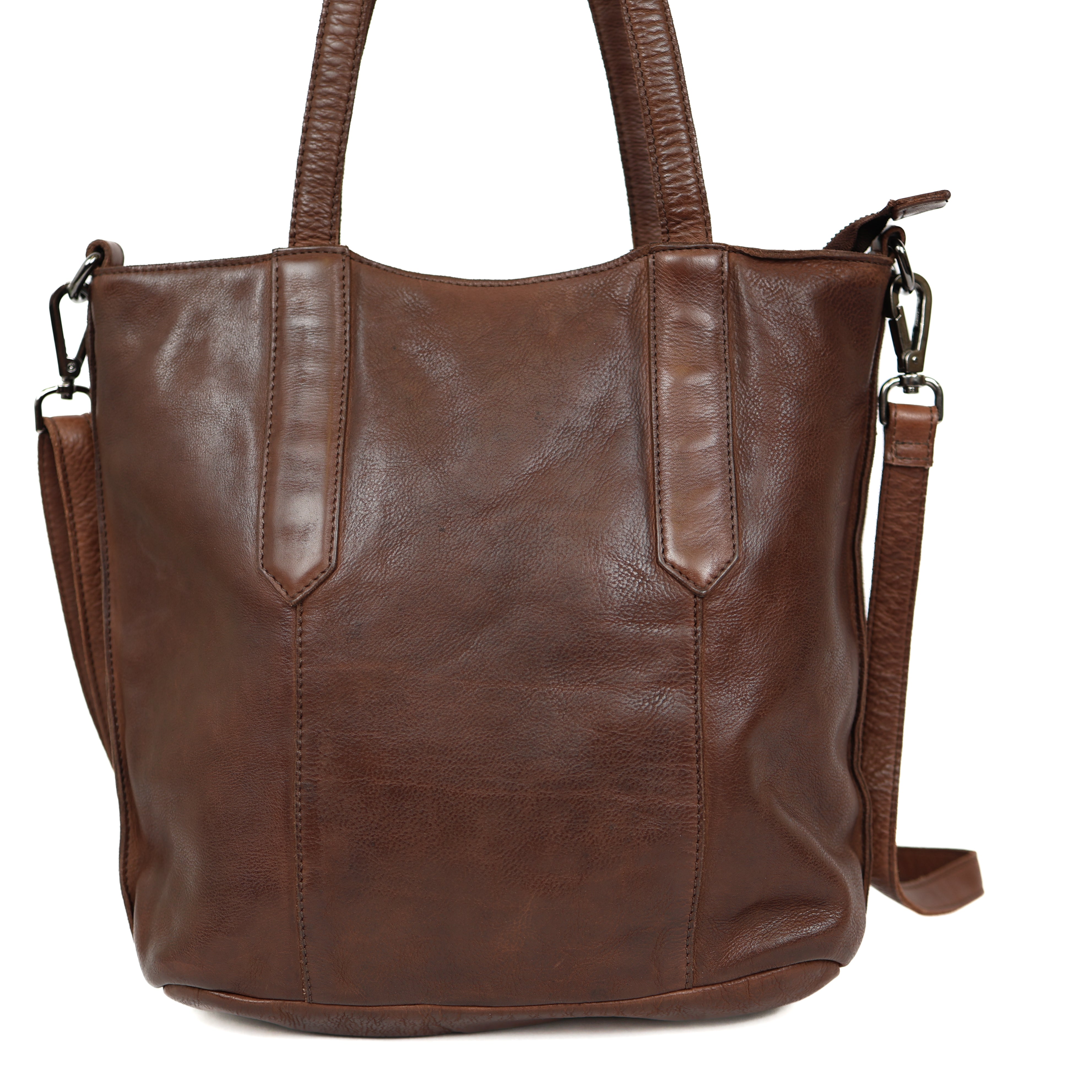 Hand/shoulderbag 'Liz' dark brown