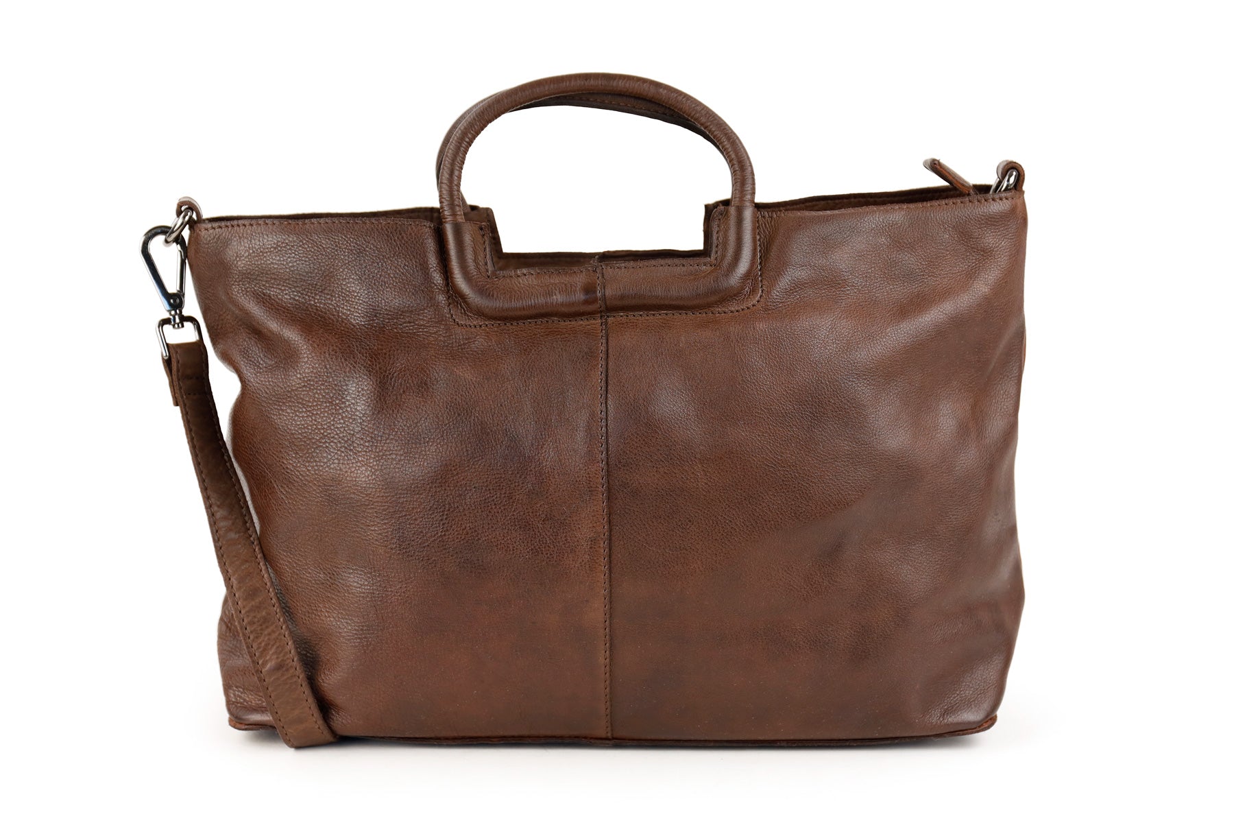 Hand/shoulder bag 'Jasmijn' L dark brown