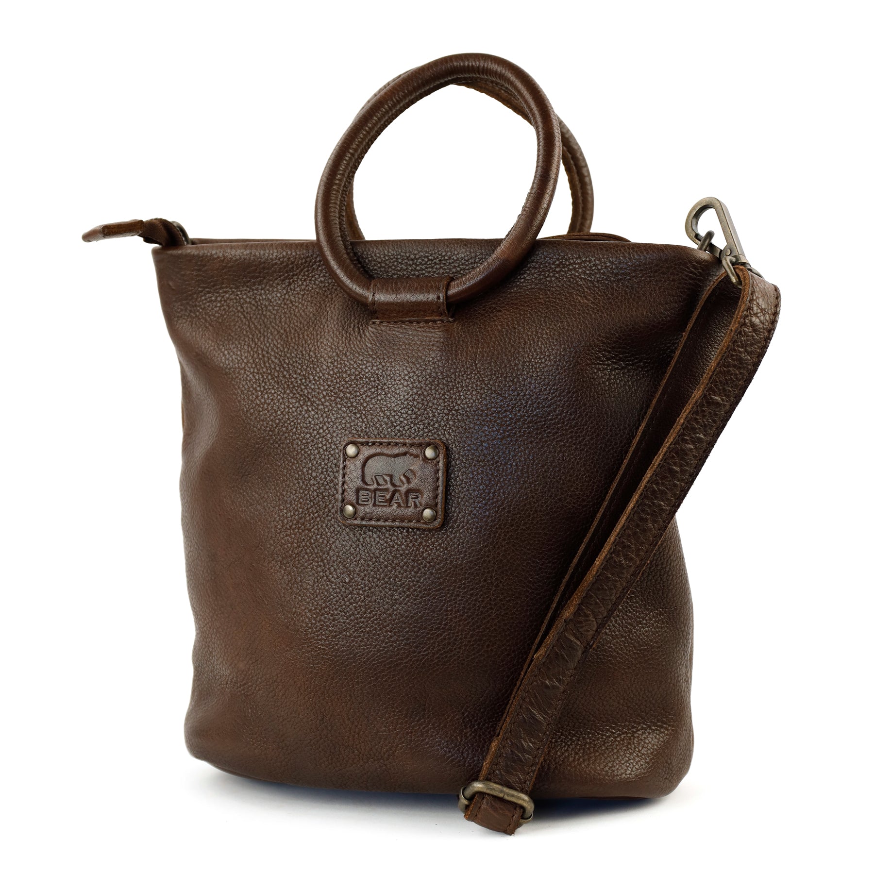 Hand/shoulder bag 'Ank' dark brown