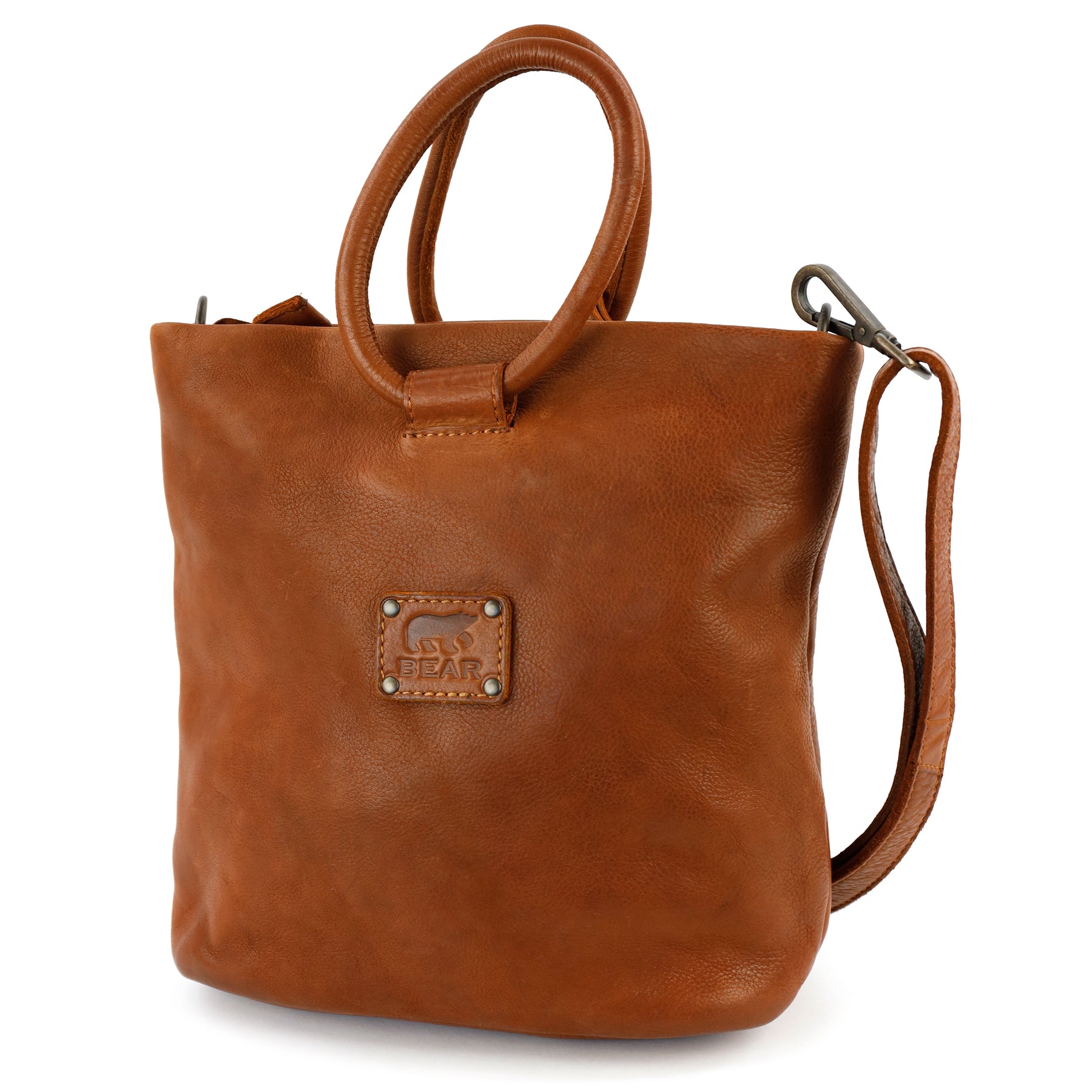 Hand/shoulderbag 'Ank' cognac