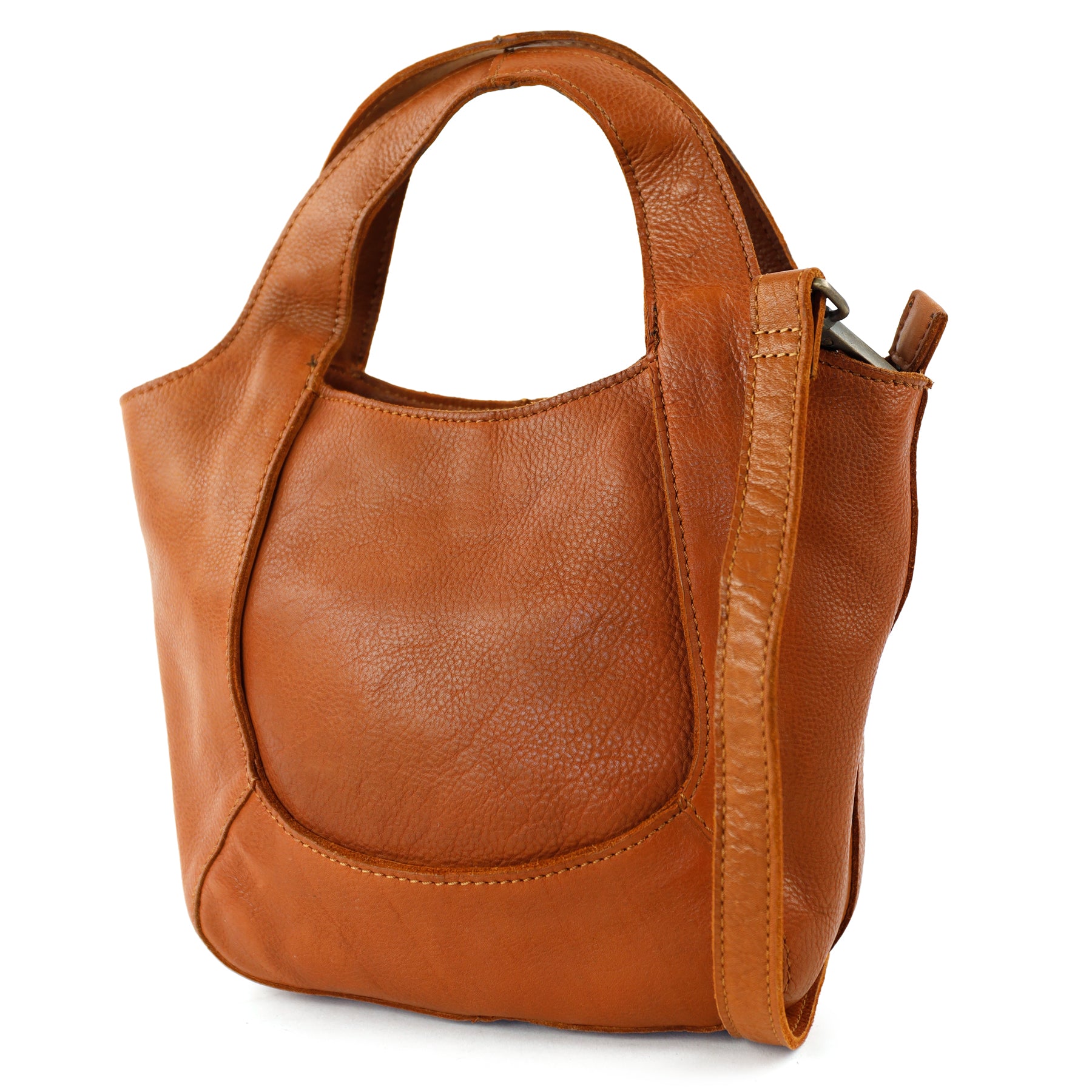 Klein hand-/schoudertasje 'Carol' cognac