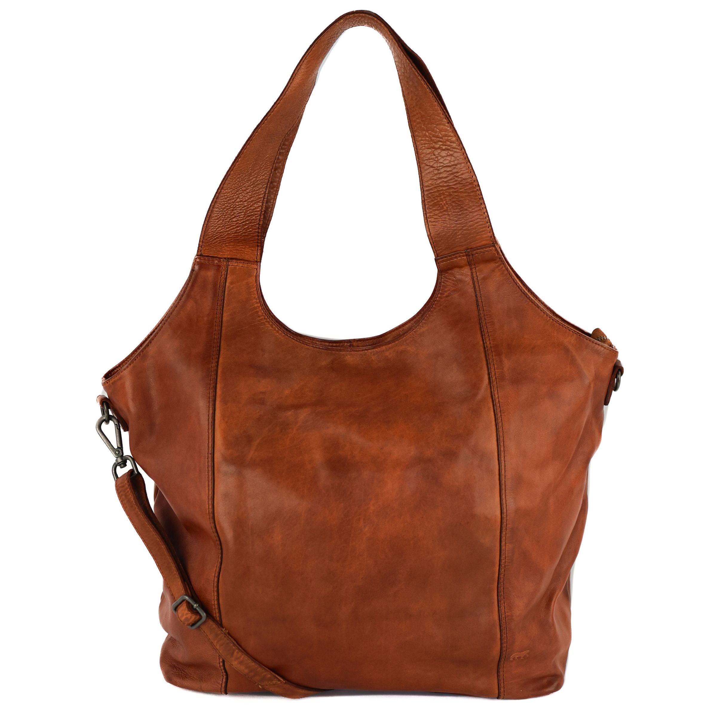 Ruime shopper/buideltas 'Aurora' cognac