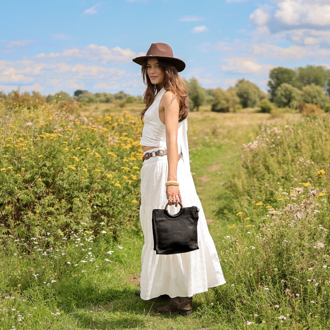 Hand/shoulder bag 'Sara' cognac