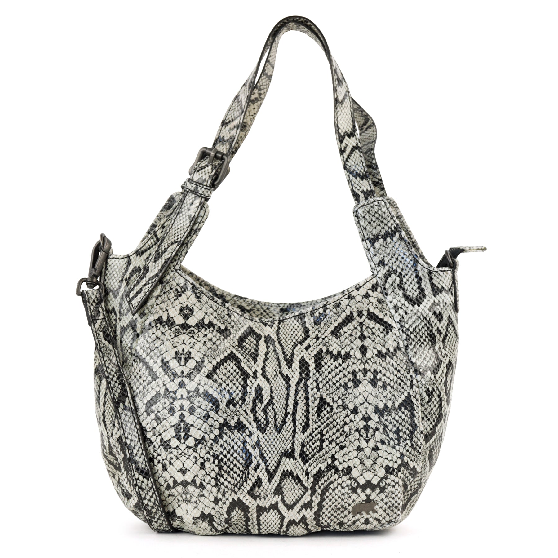 Hand-/schoudertas 'Francesca' snake grey