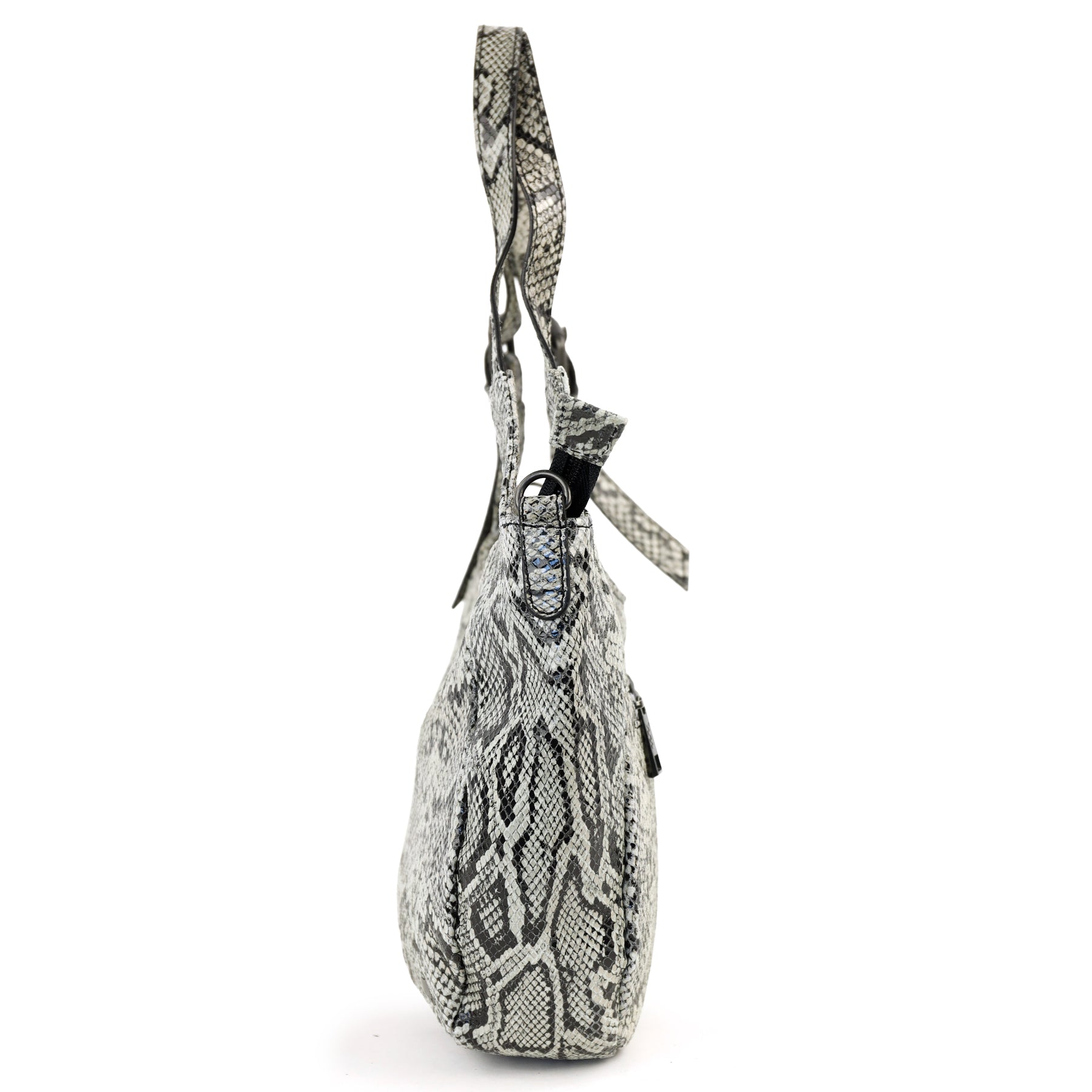 Hand/shoulder bag 'Francesca' snake grey