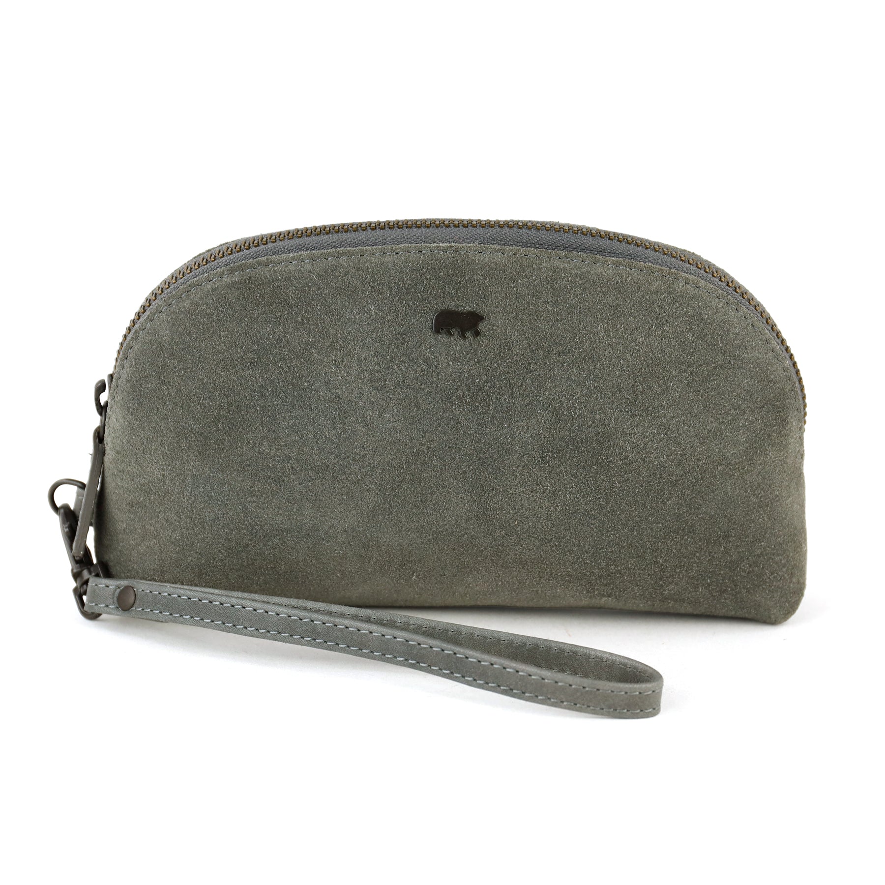 Etui/make-up tasje 'Jessie' suede grijs