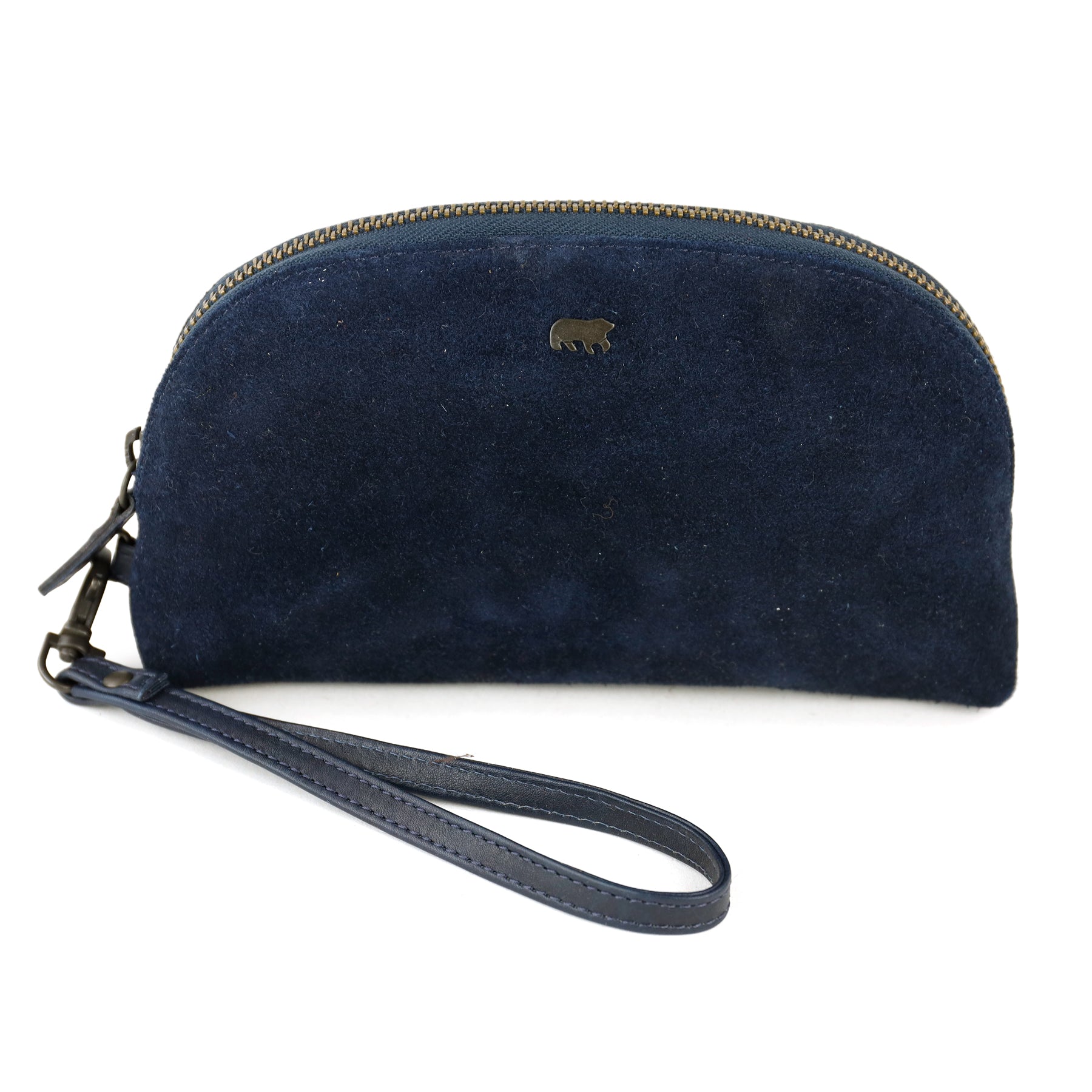 Etui/make-up tasje 'Jessie' suede navy