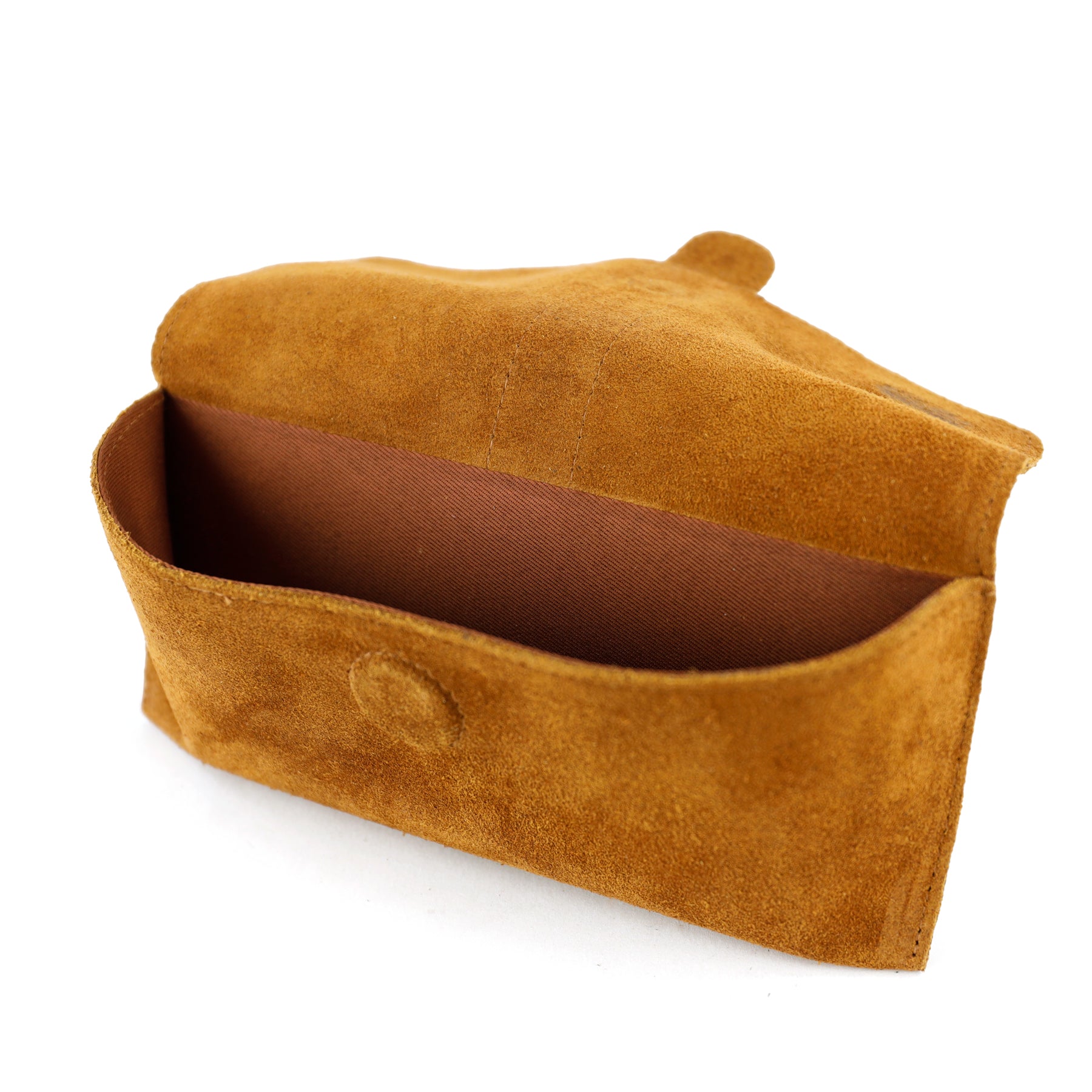 Suède brillenkoker 'Weta' cognac