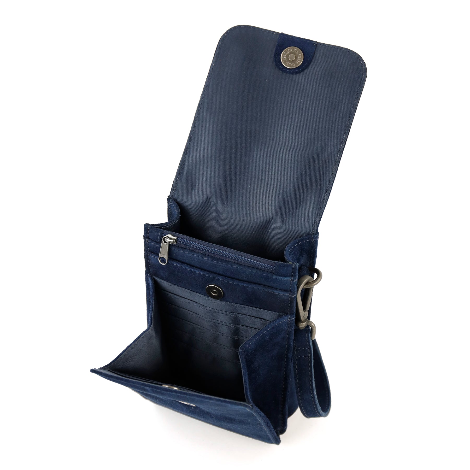 Suede shoulder bag 'Robbie' 2.0 dark brown