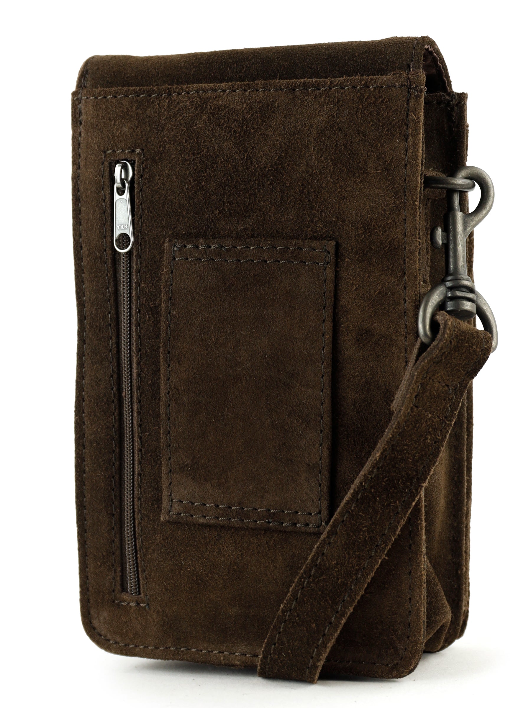 Suede schoudertasje 'Robbie' 2.0 Brown