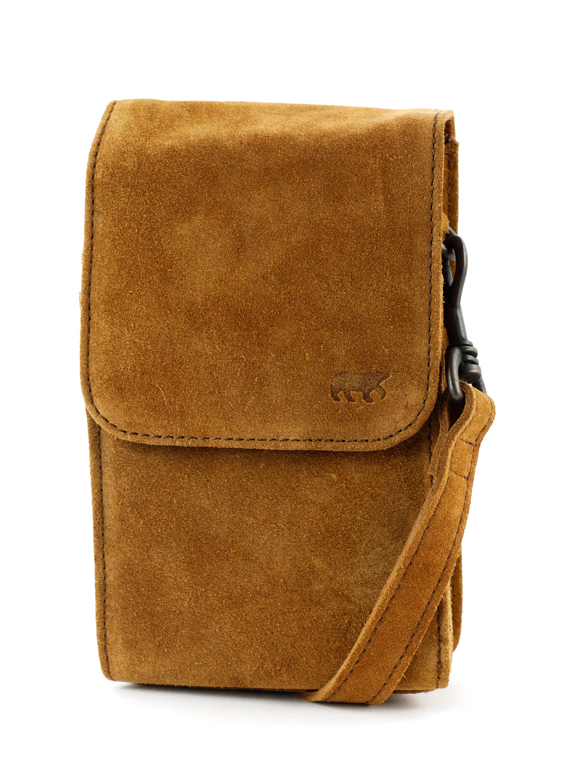 Suede schoudertasje 'Robbie' 2.0 cognac