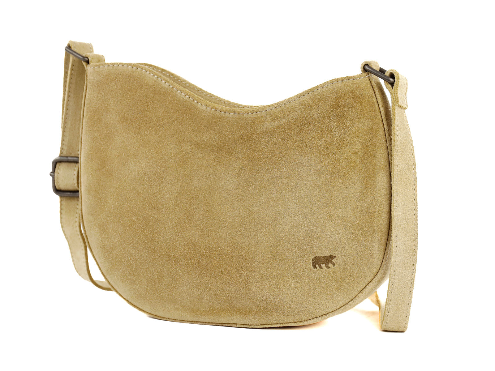 Suede shoulder bag 'Tamara' biscuit