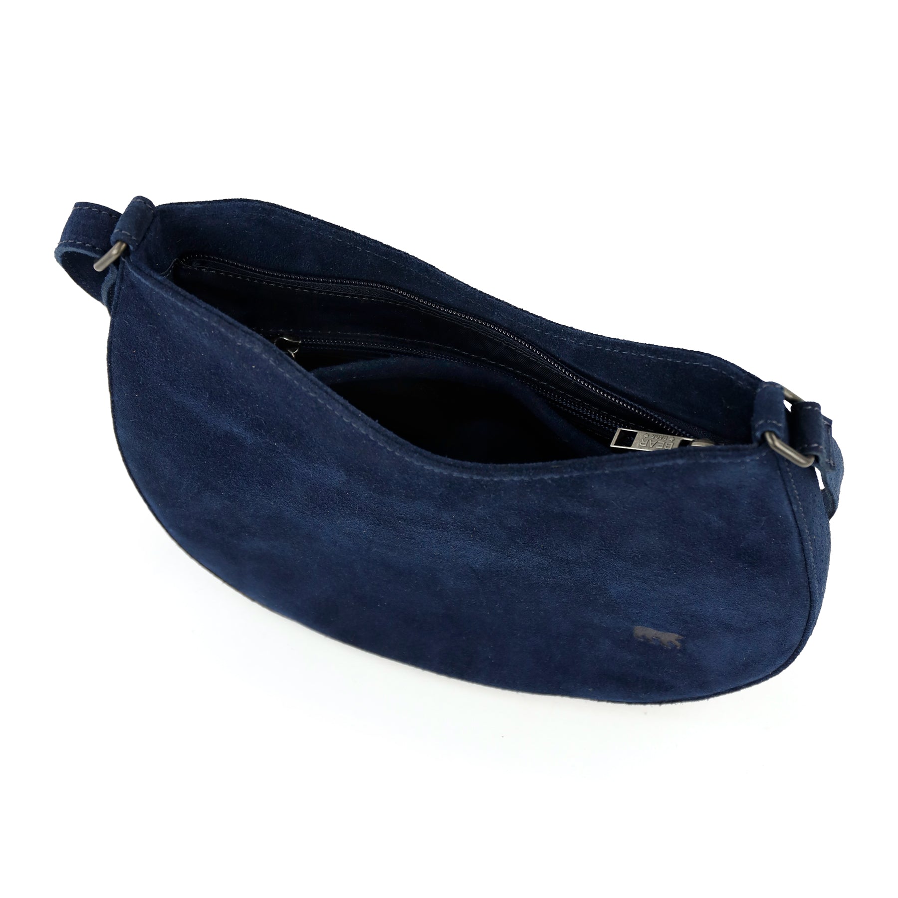Suede shoulder bag 'Tamara' dark blue