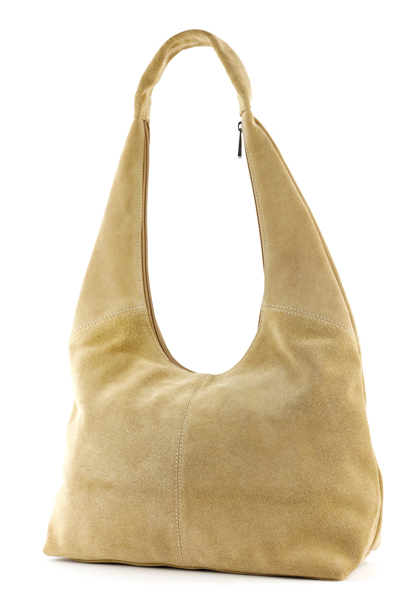 Suede pouch bag 'Pauline' biscuit