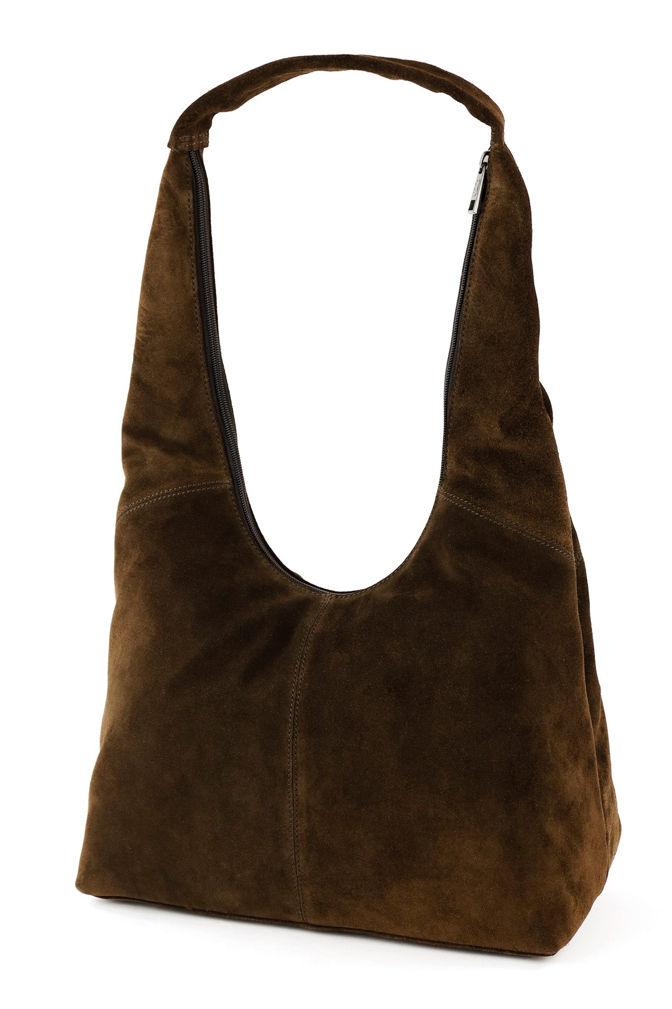 Suede buideltas 'Pauline' bruin