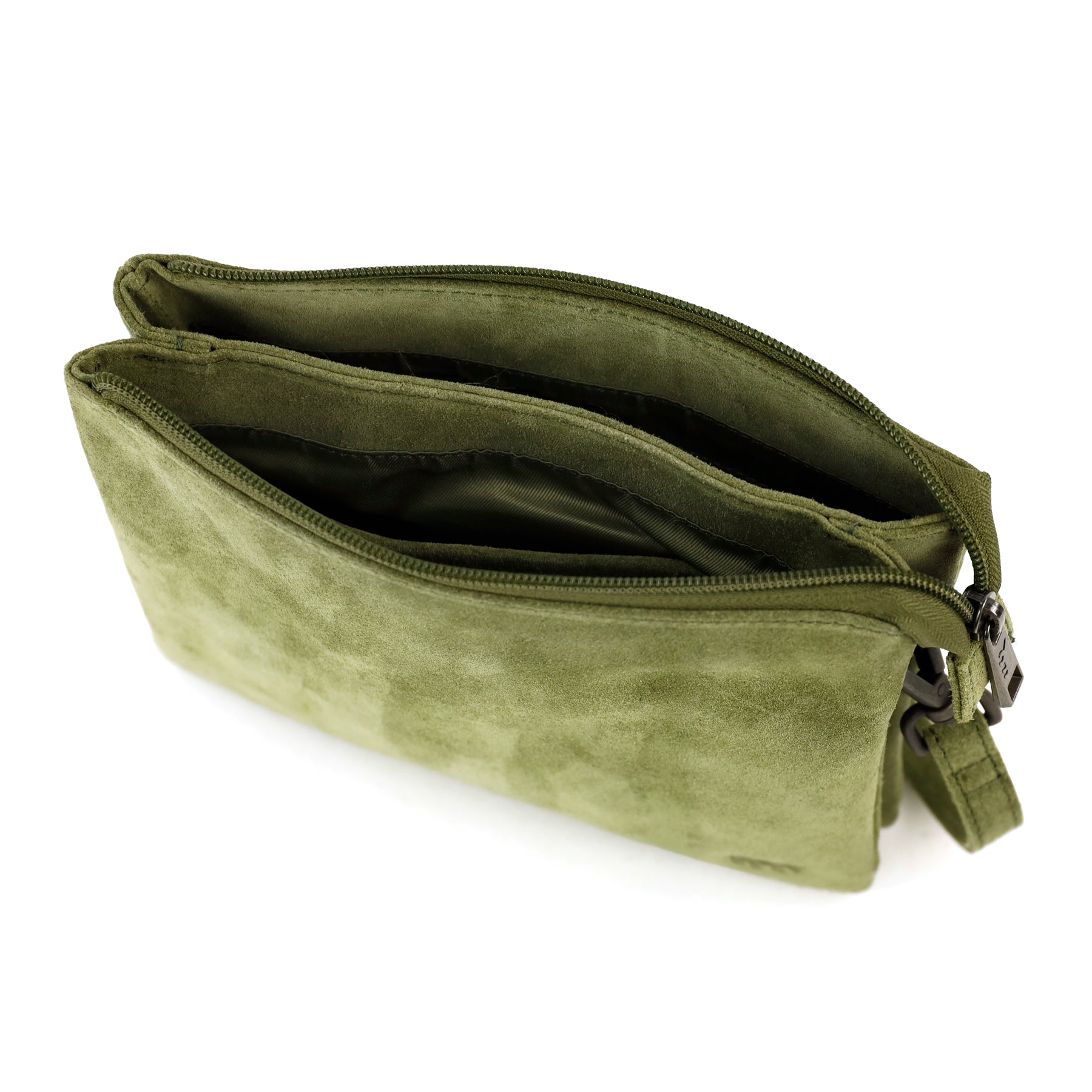 Suede shoulder bag 'Marthe' cognac