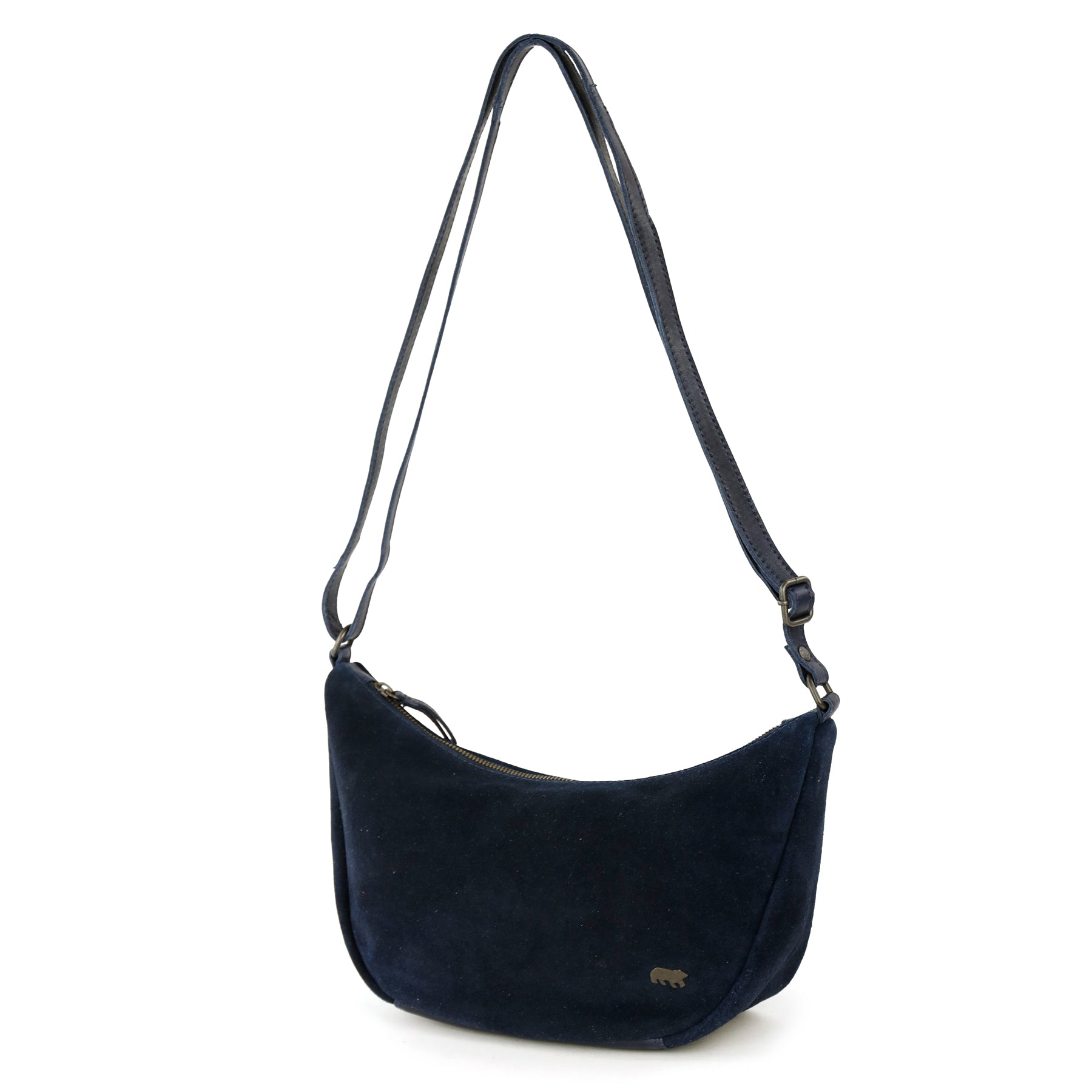 Suède crossbody tasje 'Jade' navy