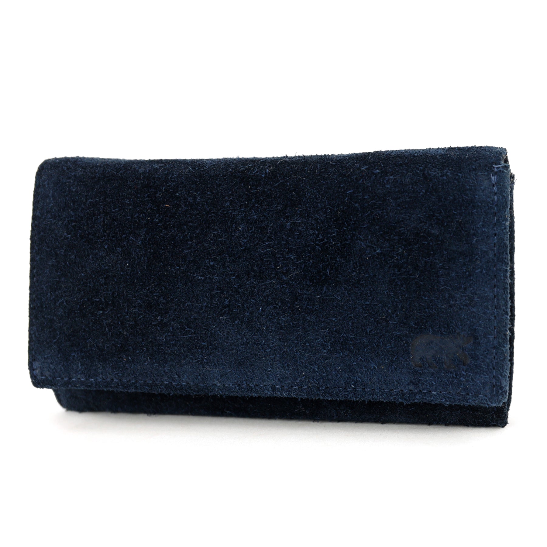 Suede RFID Wrap wallet 'Sweety' XL dark blue