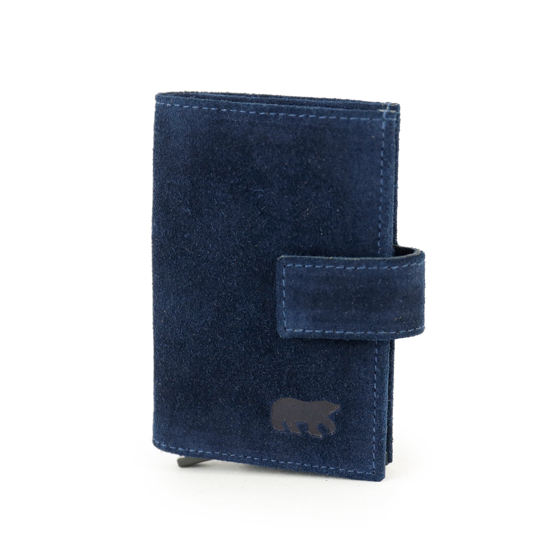 Suede RFID Card holder 'Elsie' dark blue