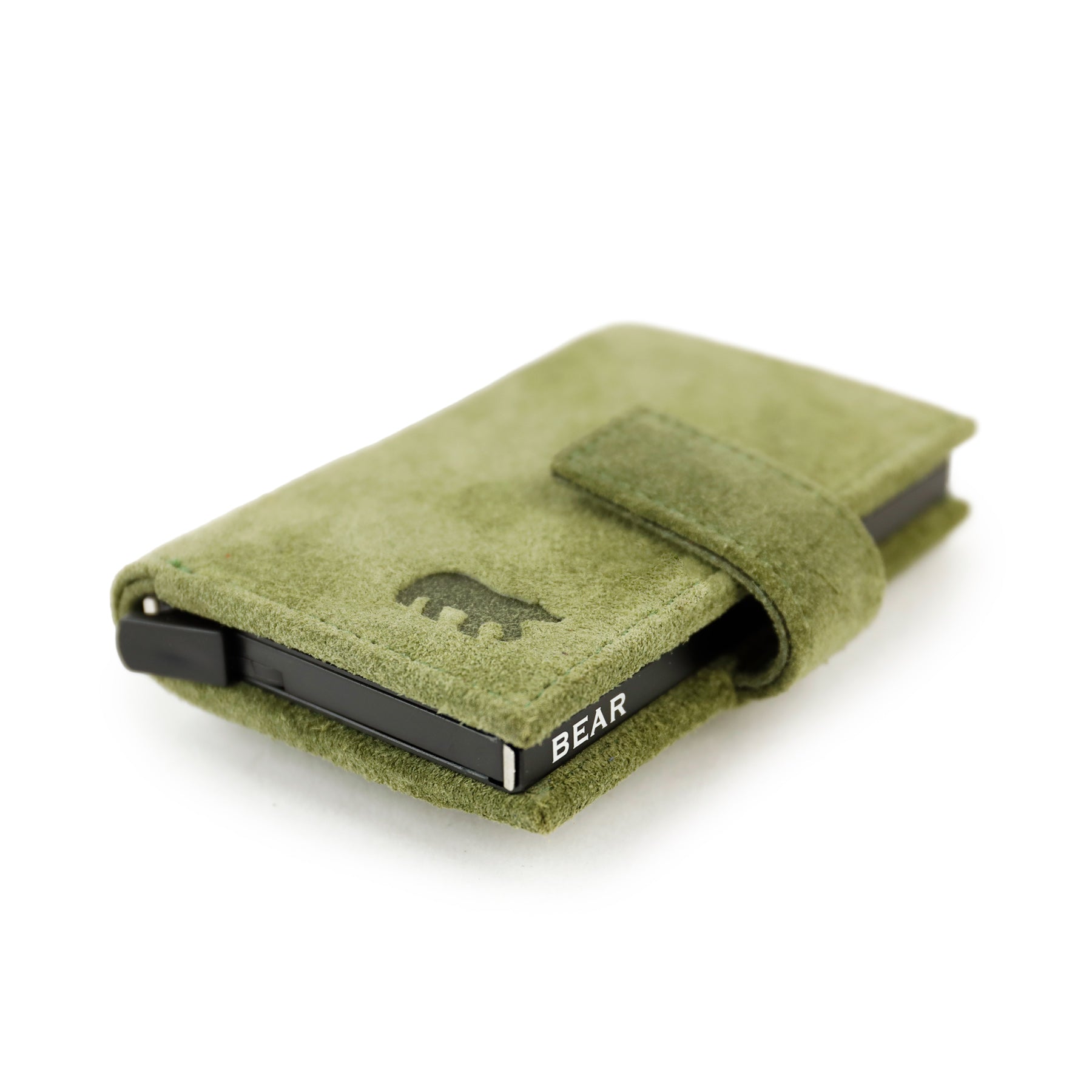 Suede RFID Card holder 'Elsie' green