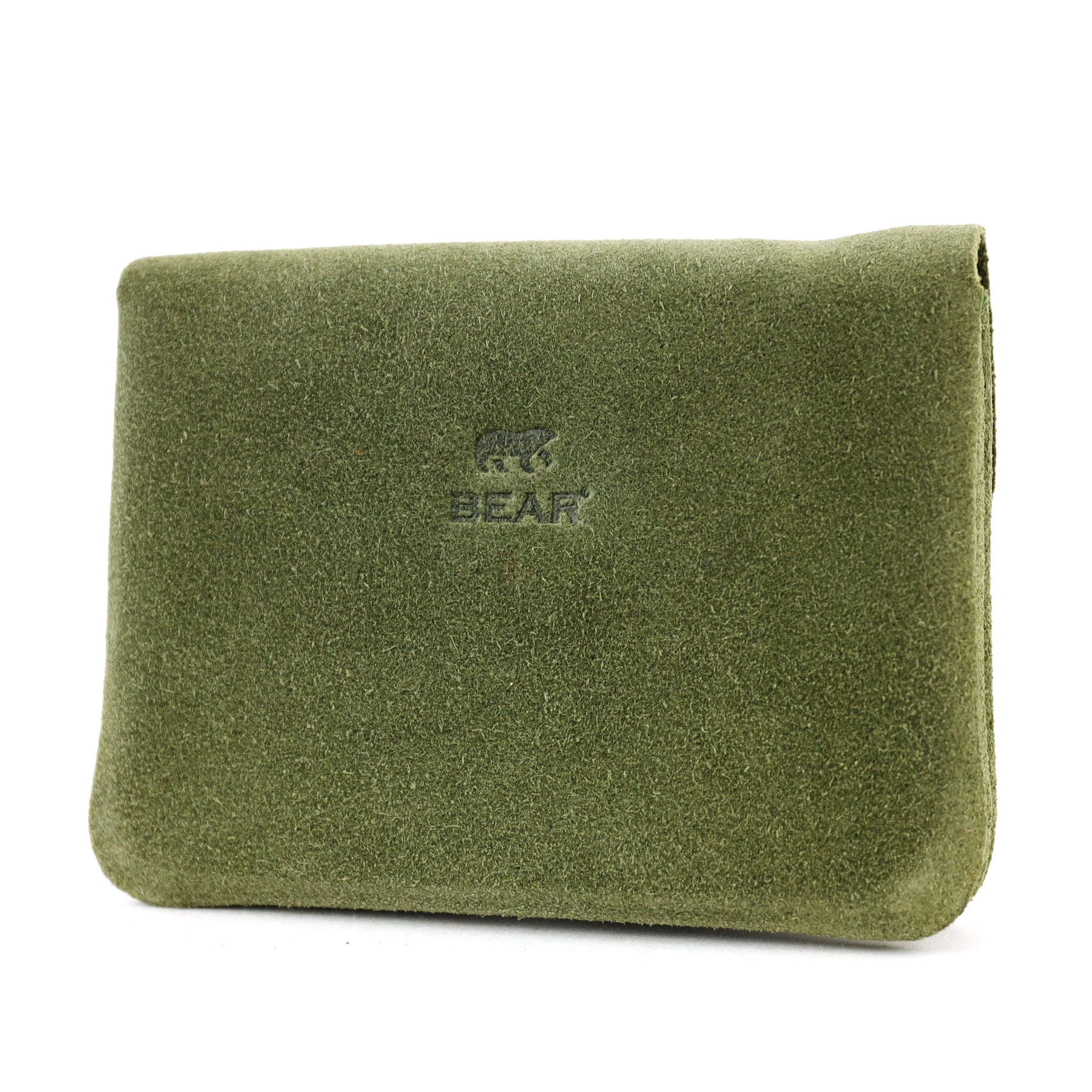 Suede wallet 'Pietje' green