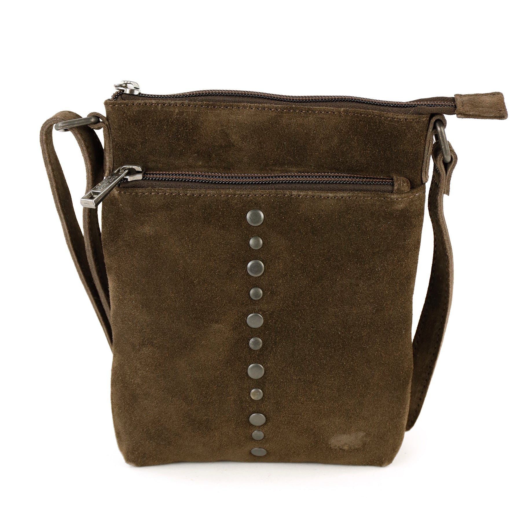 Shop the BEAR Shoulder bag with studs 'Clara' in brown here