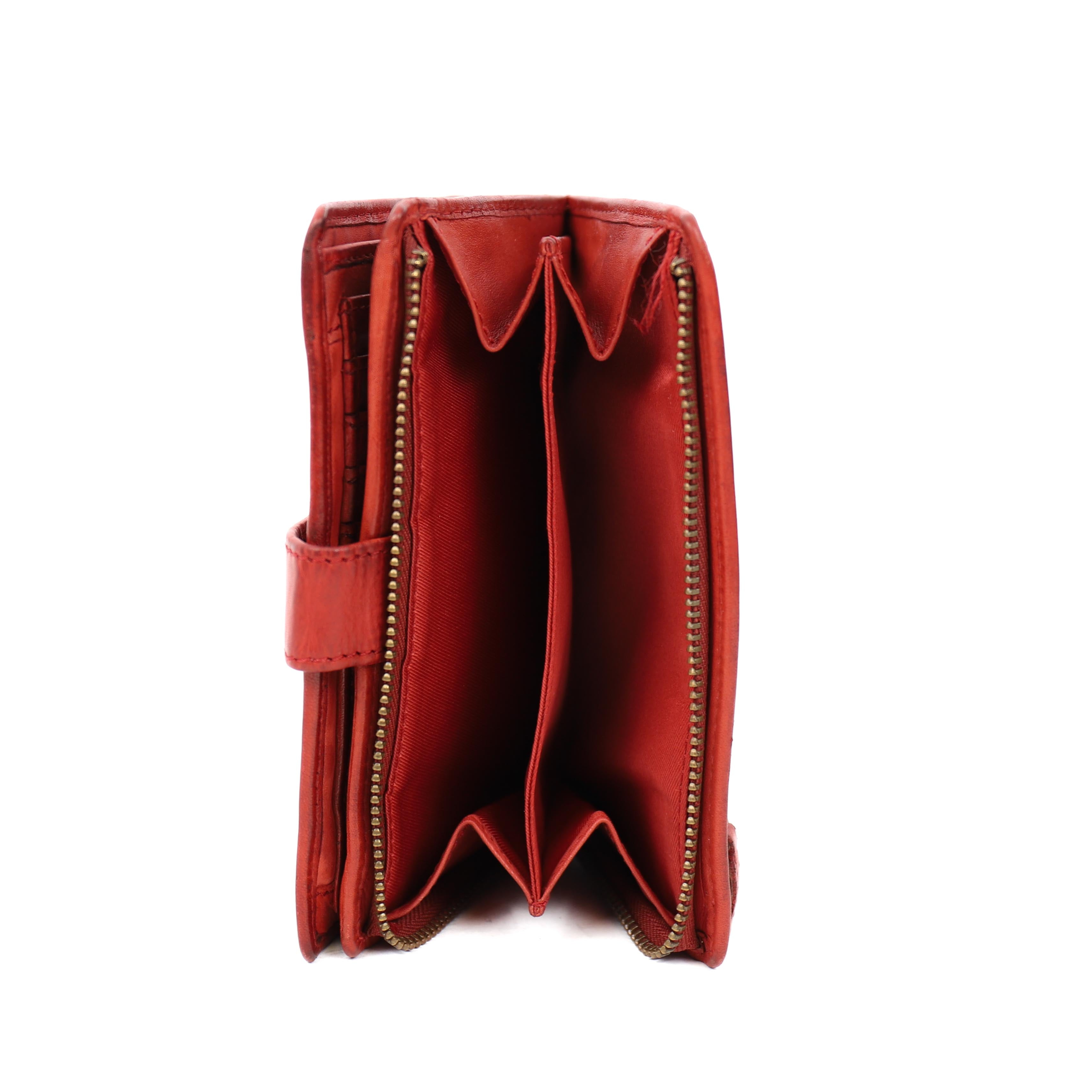 Portemonnee 'Sanne' rood studs - CL 15087