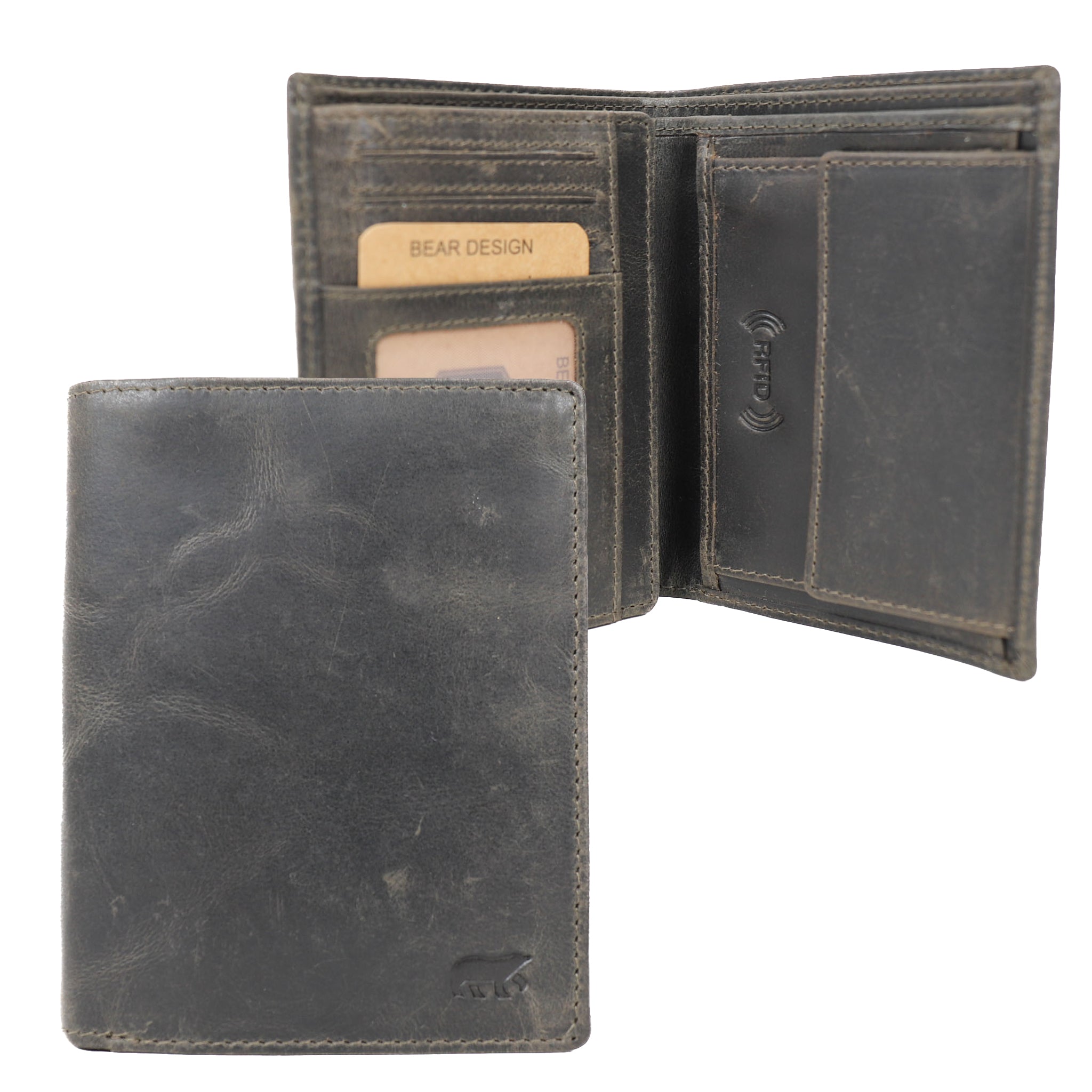 High billfold 'Iwan' vintage grey