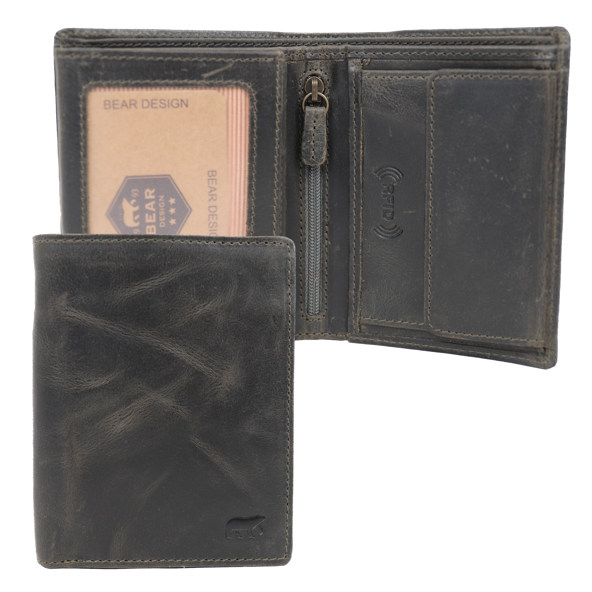High billfold 'Klaas' vintage grey