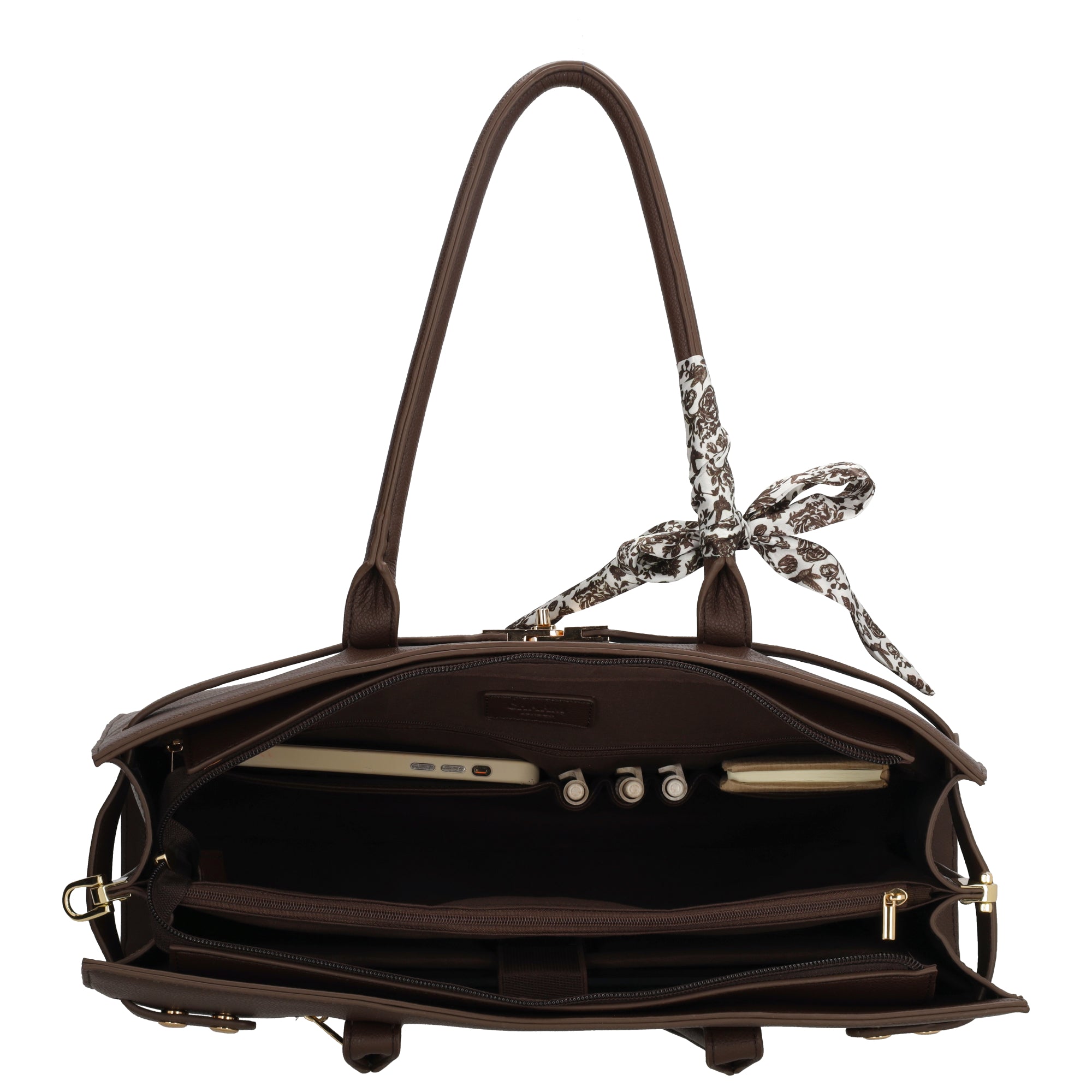 The Hamptons - Laptoptas 15.6” donkerbruin