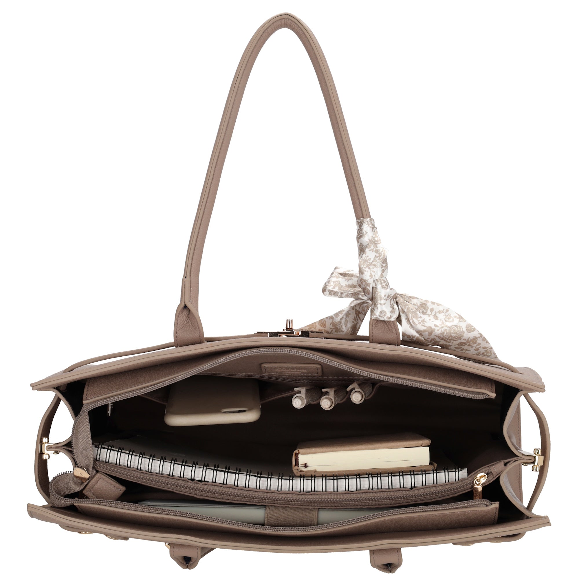 The Hamptons Laptoptas 15.6 inch lichttaupe