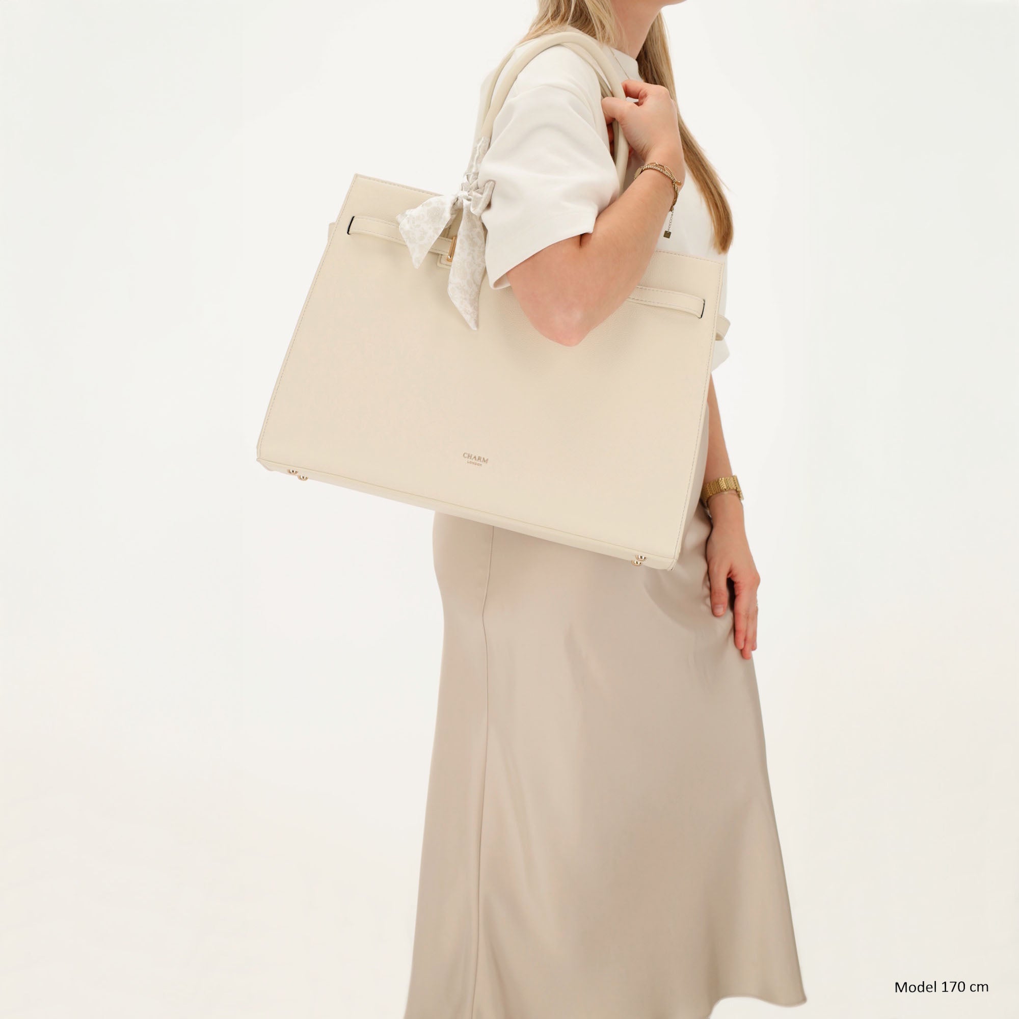 The Hamptons Laptoptas 15.6 inch crème